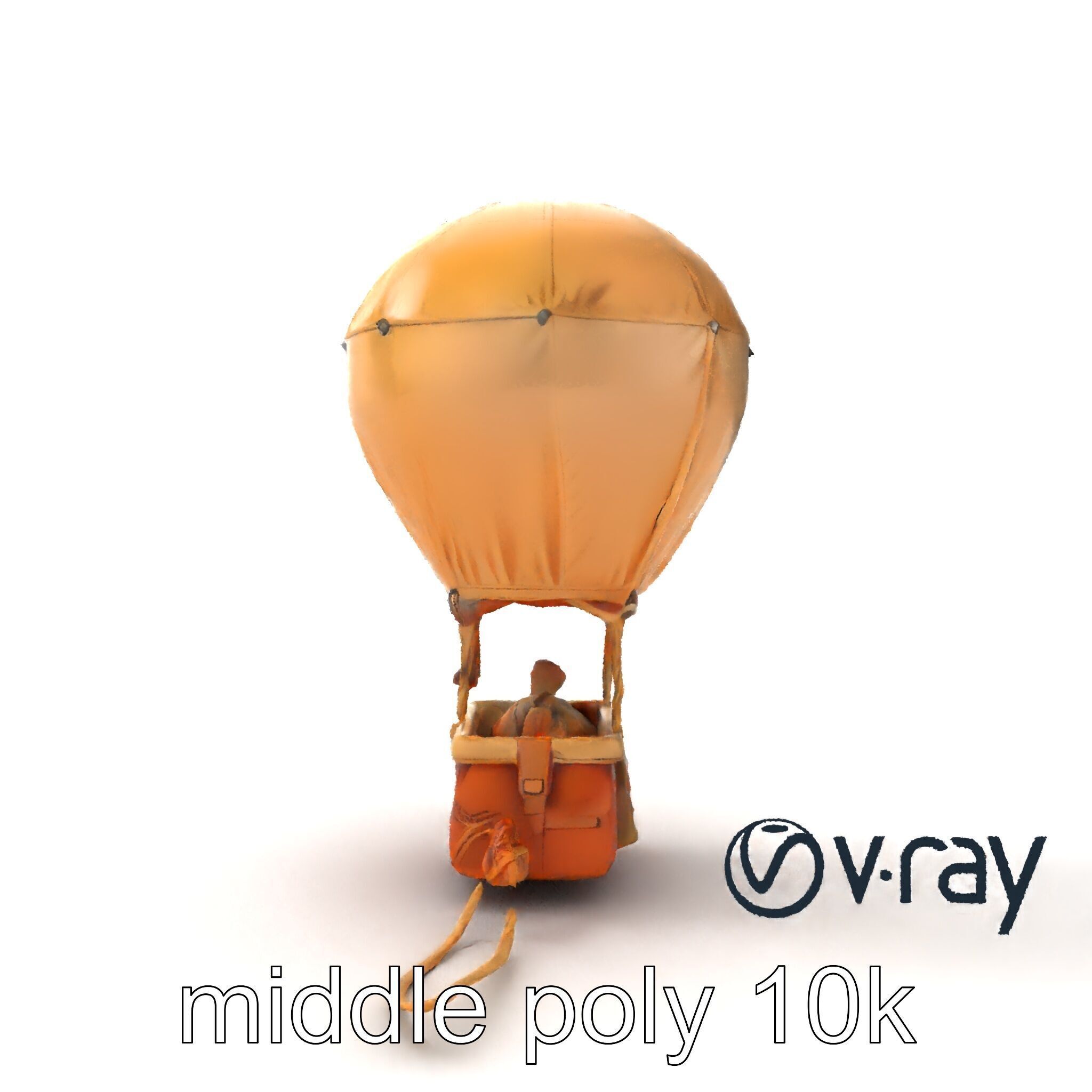 Desert Expedition Balloon model pack Low-poly 3D model_21