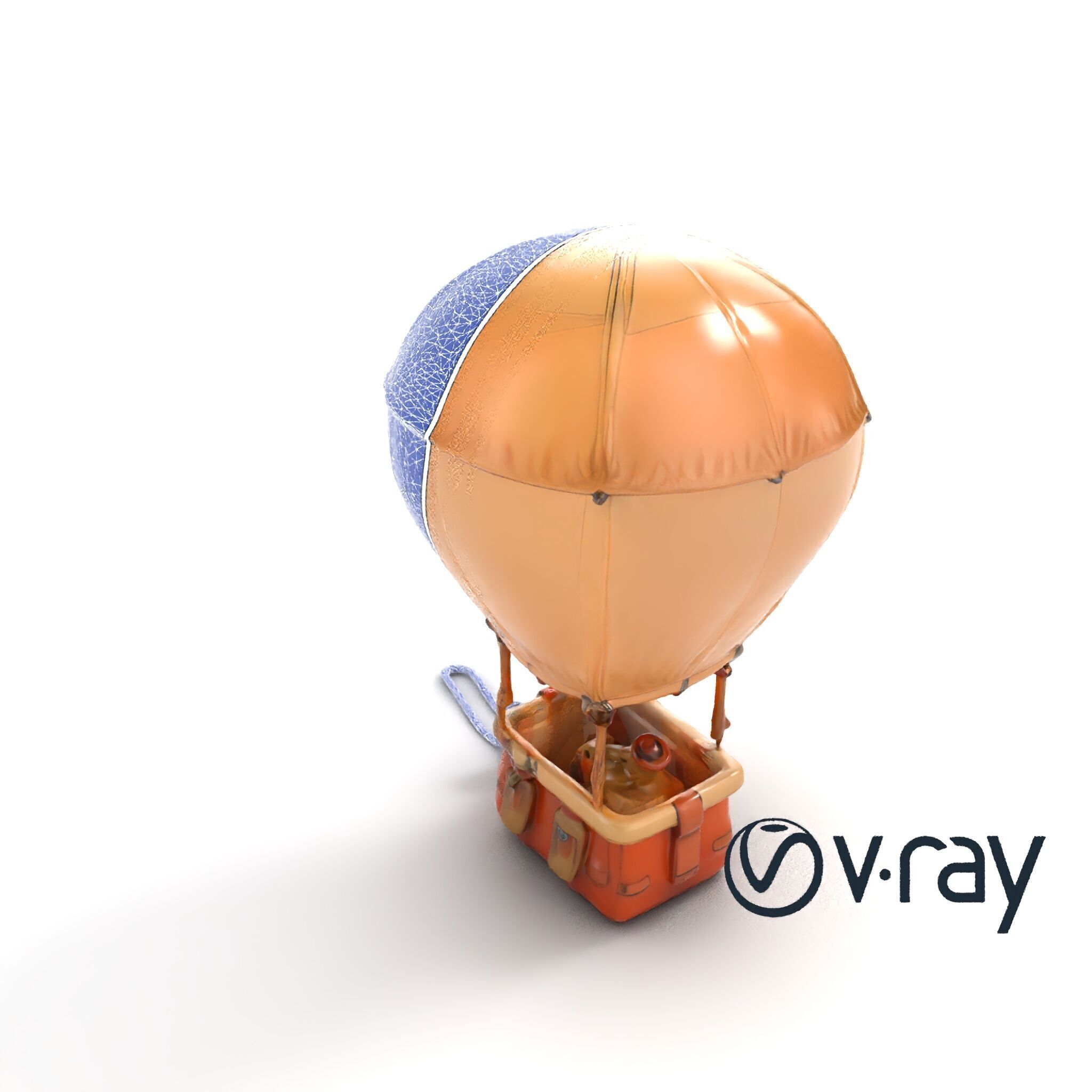 Desert Expedition Balloon model pack Low-poly 3D model_14