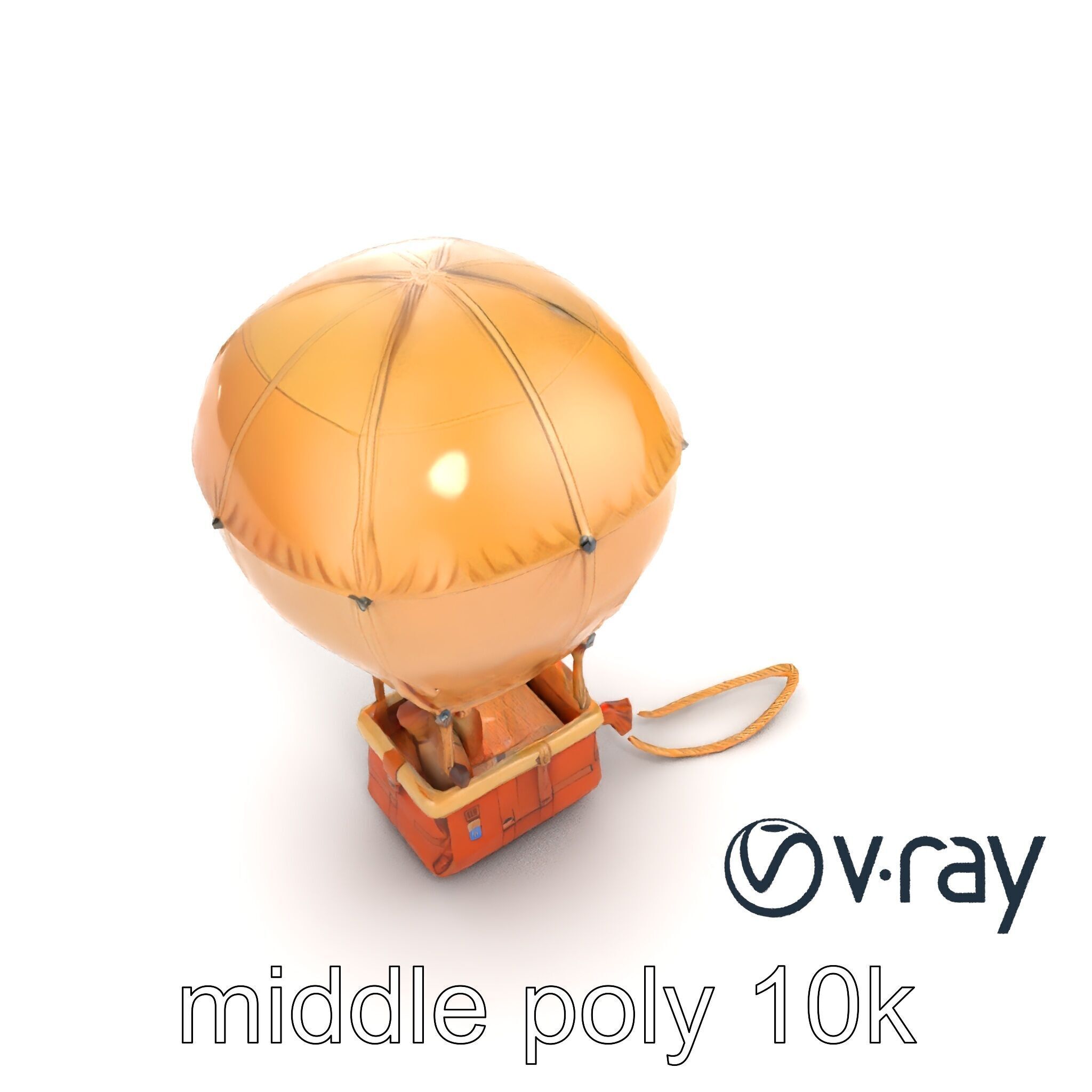Desert Expedition Balloon model pack Low-poly 3D model_18