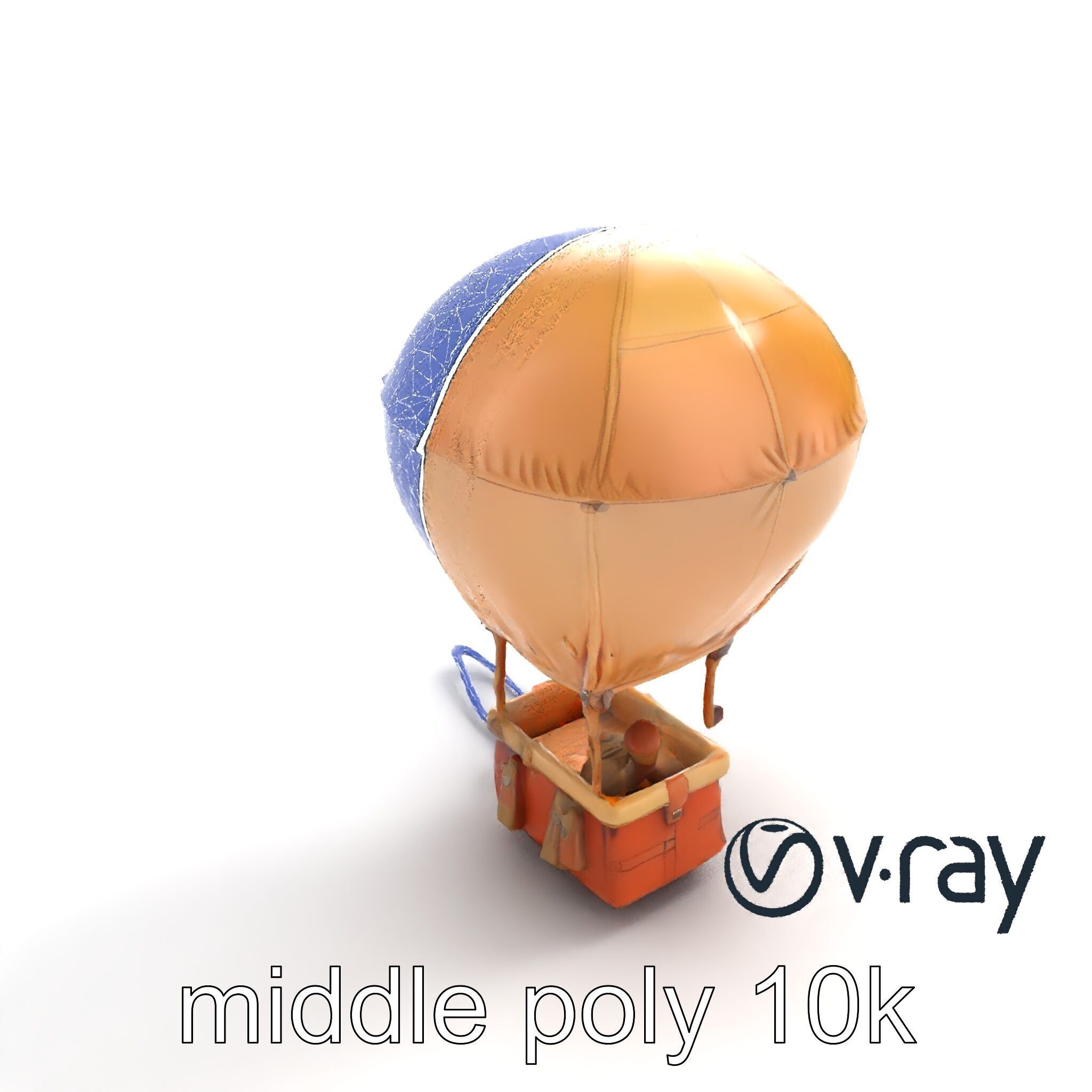 Desert Expedition Balloon model pack Low-poly 3D model_10