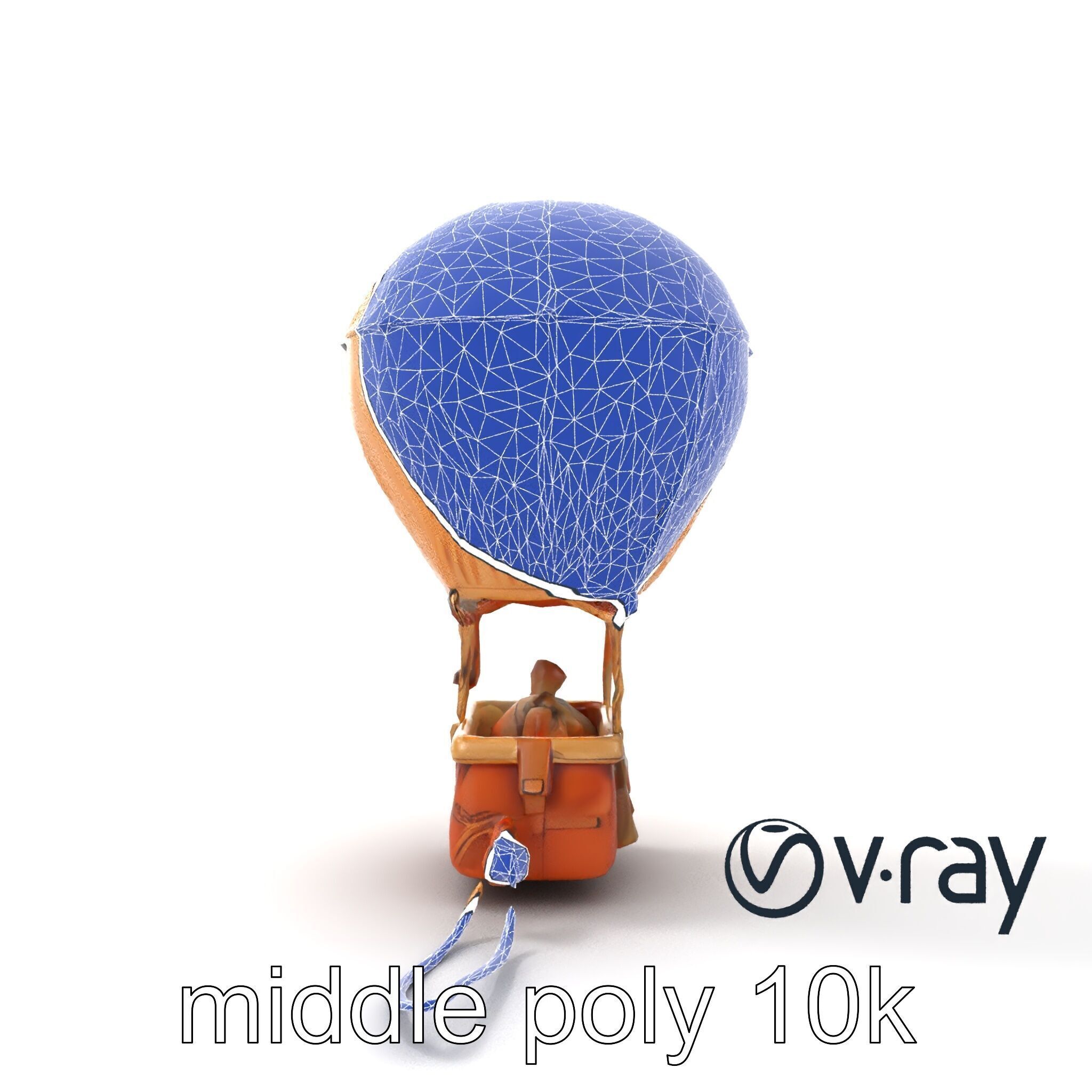 Desert Expedition Balloon model pack Low-poly 3D model_27