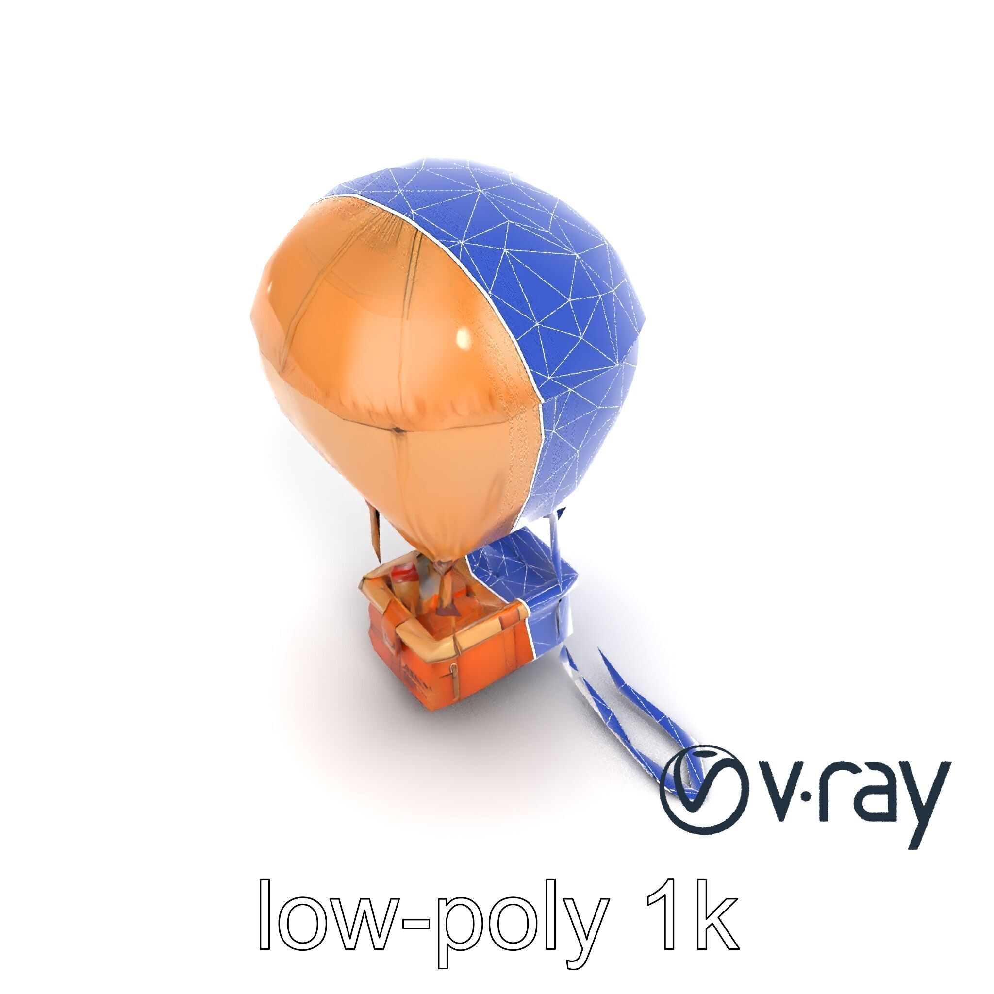 Desert Expedition Balloon model pack Low-poly 3D model_11