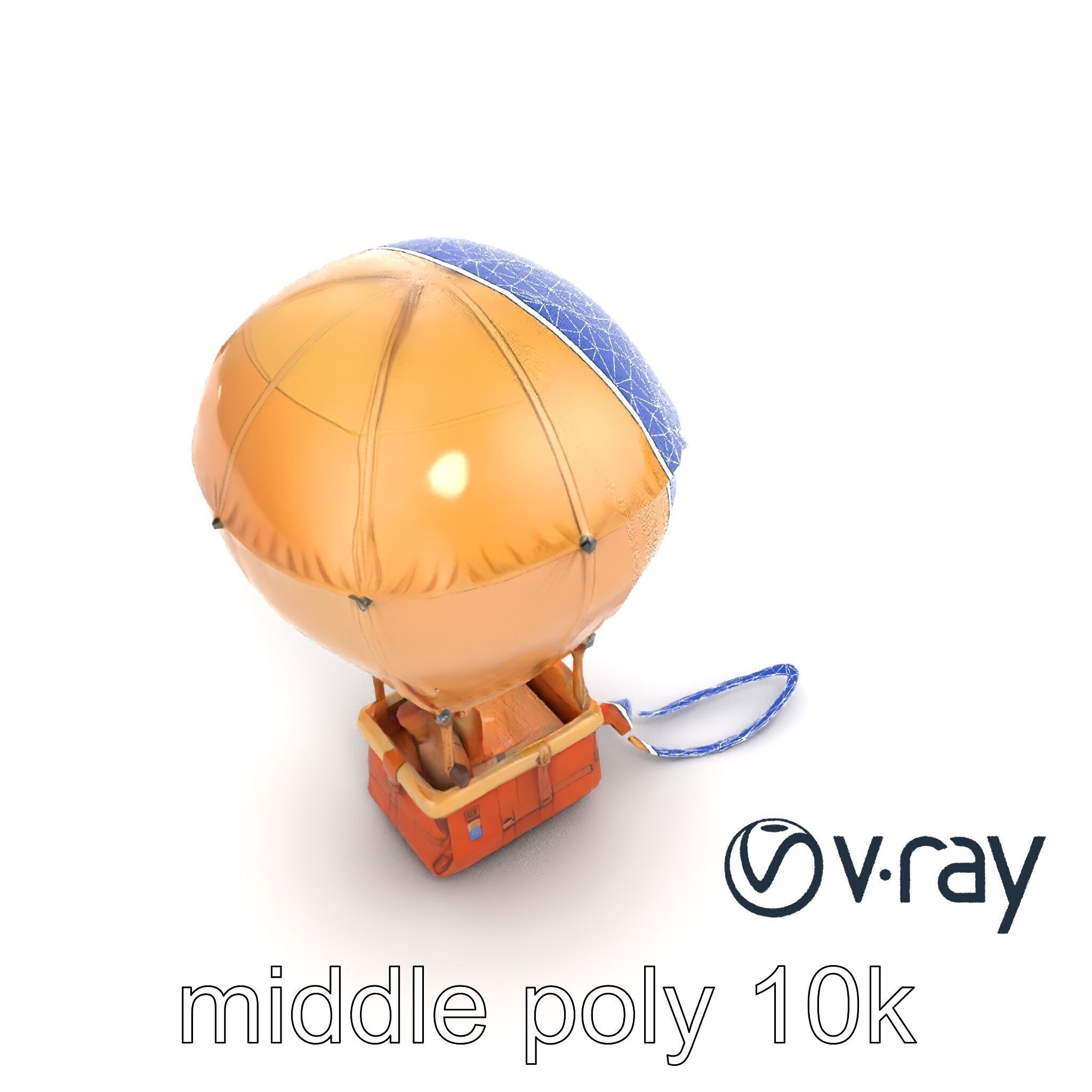 Desert Expedition Balloon model pack Low-poly 3D model_25