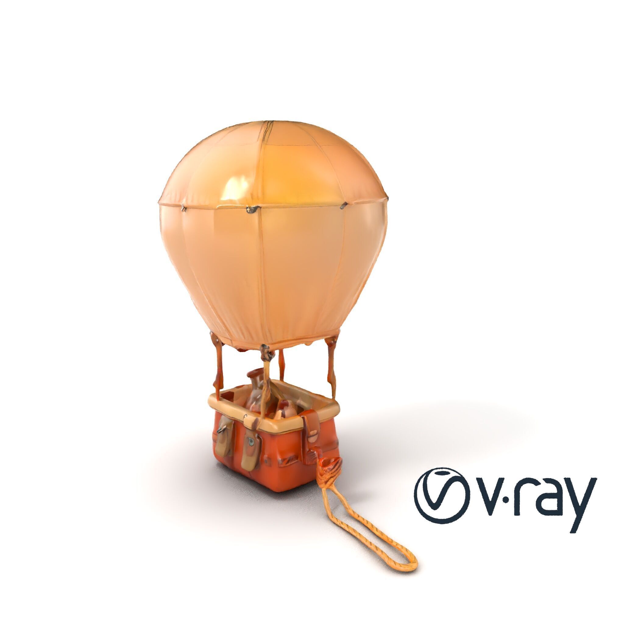 Desert Expedition Balloon model pack Low-poly 3D model_6