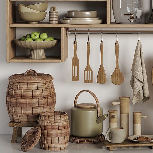 kitchen accessories 05 Low-poly 3D model 4