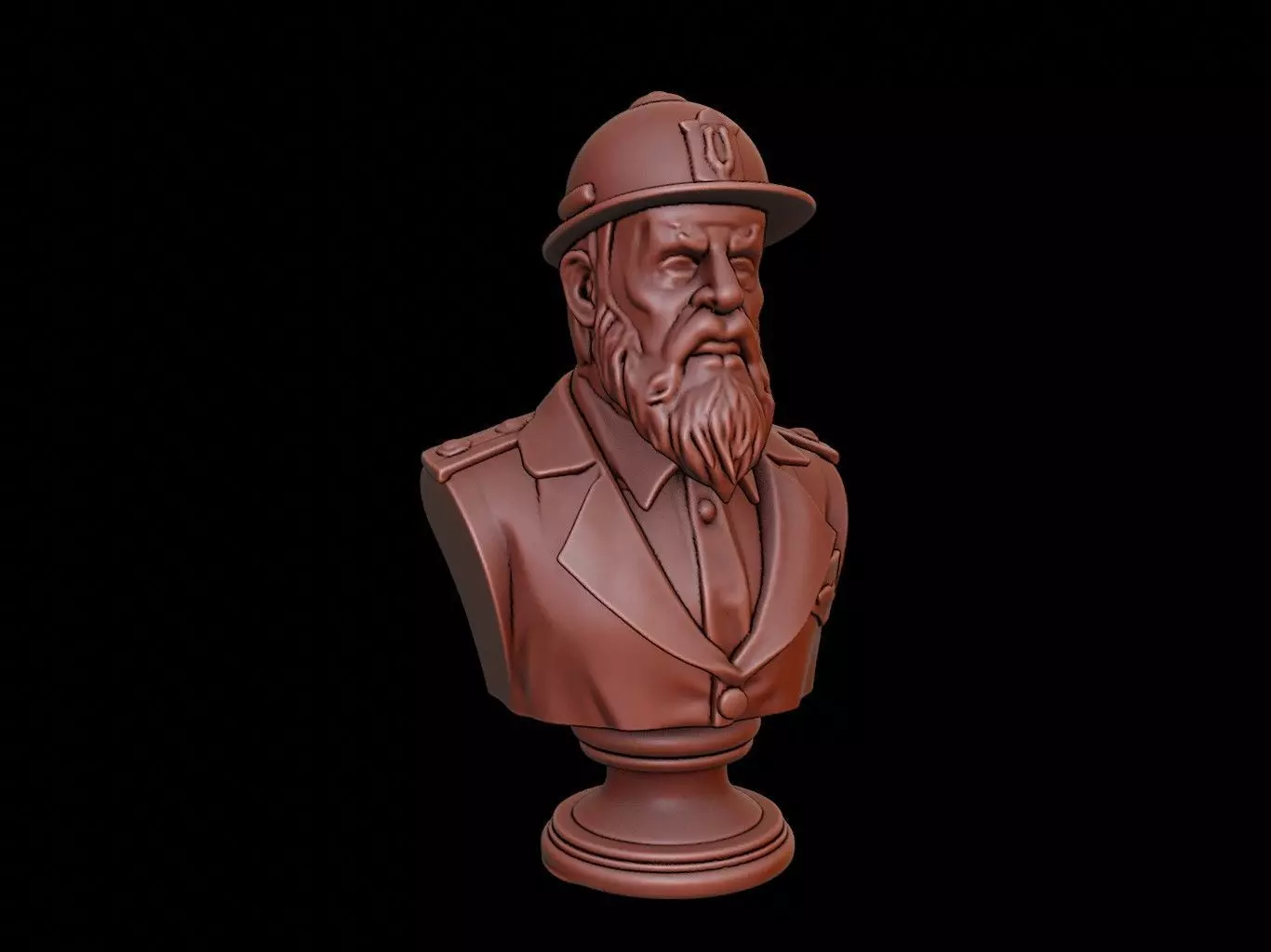Miner Bust 3D print model