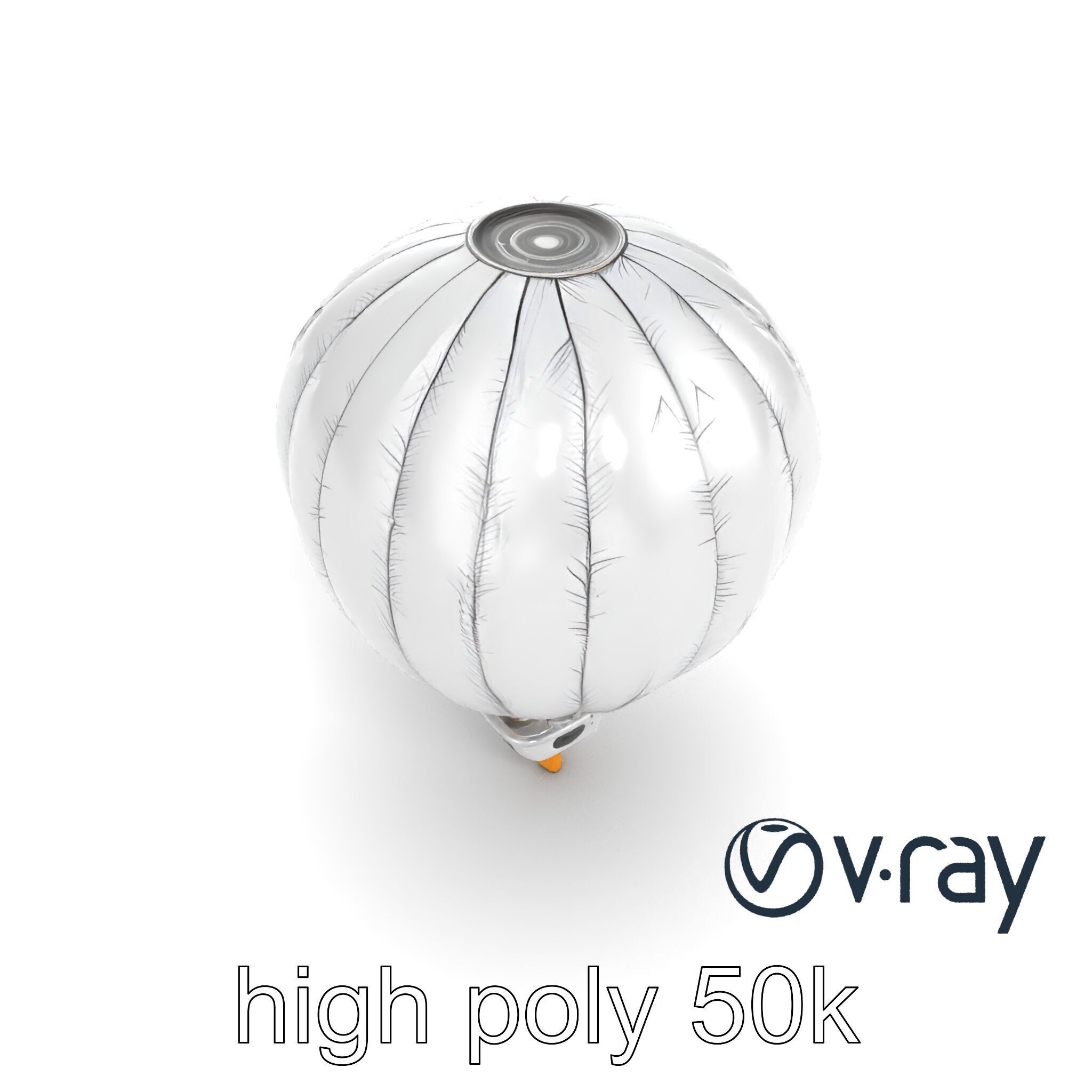 Futuristic Silver Balloon Holo Navigation model pack Low-poly 3D model_17