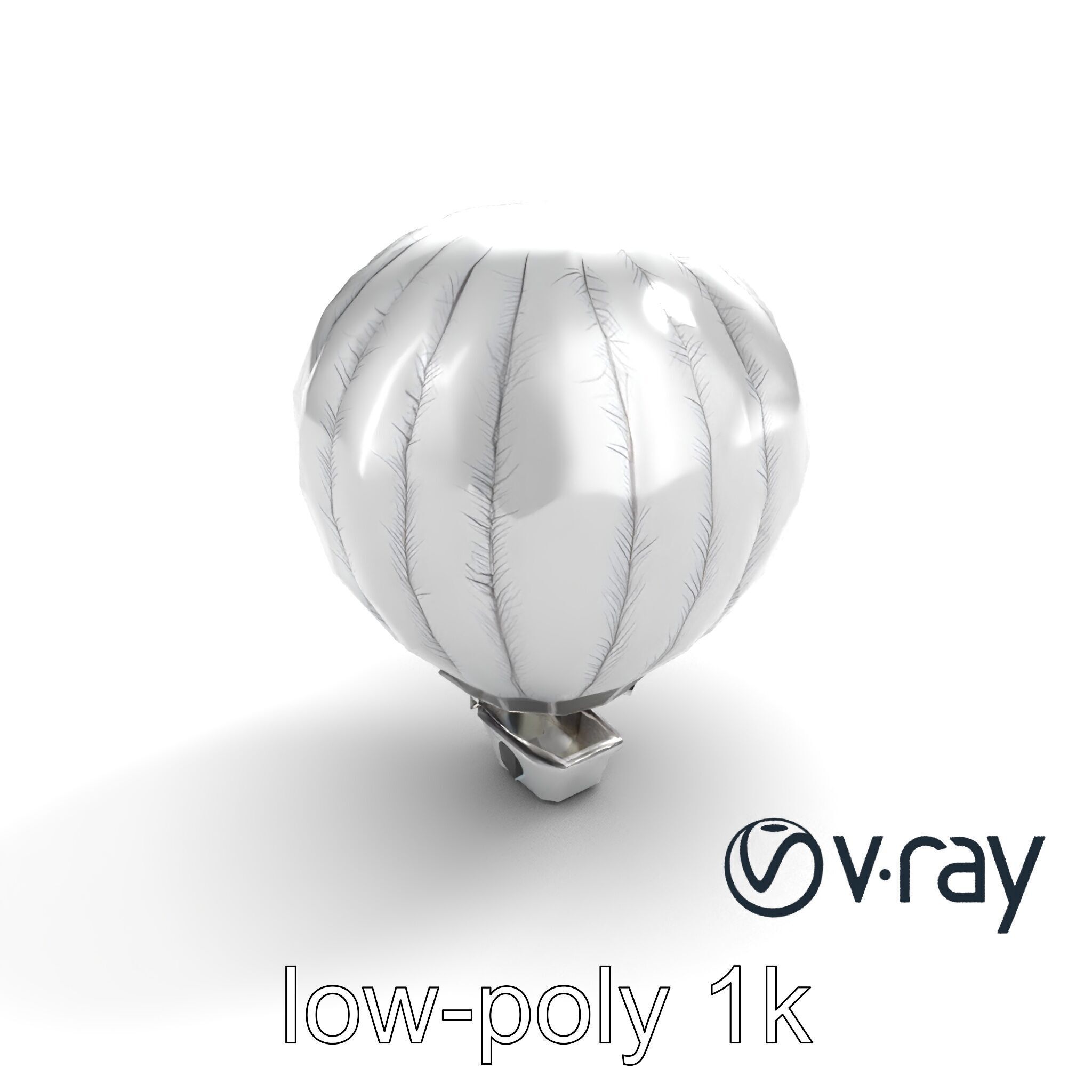 Futuristic Silver Balloon Holo Navigation model pack Low-poly 3D model_8