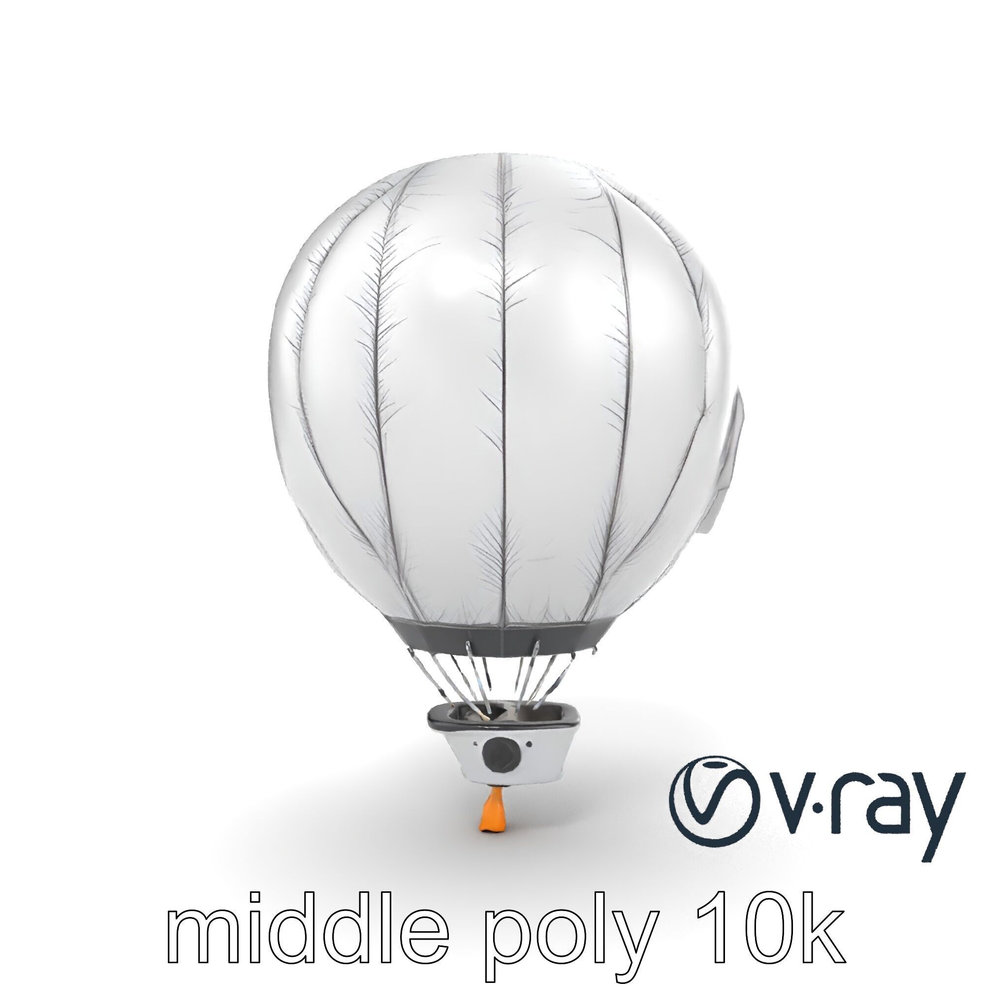Futuristic Silver Balloon Holo Navigation model pack Low-poly 3D model_19