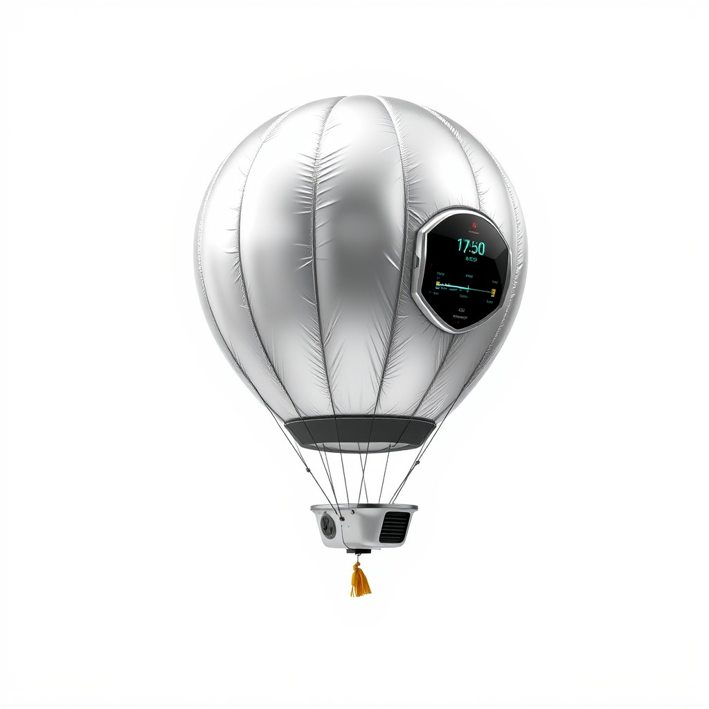 Futuristic Silver Balloon Holo Navigation model pack Low-poly 3D model_3