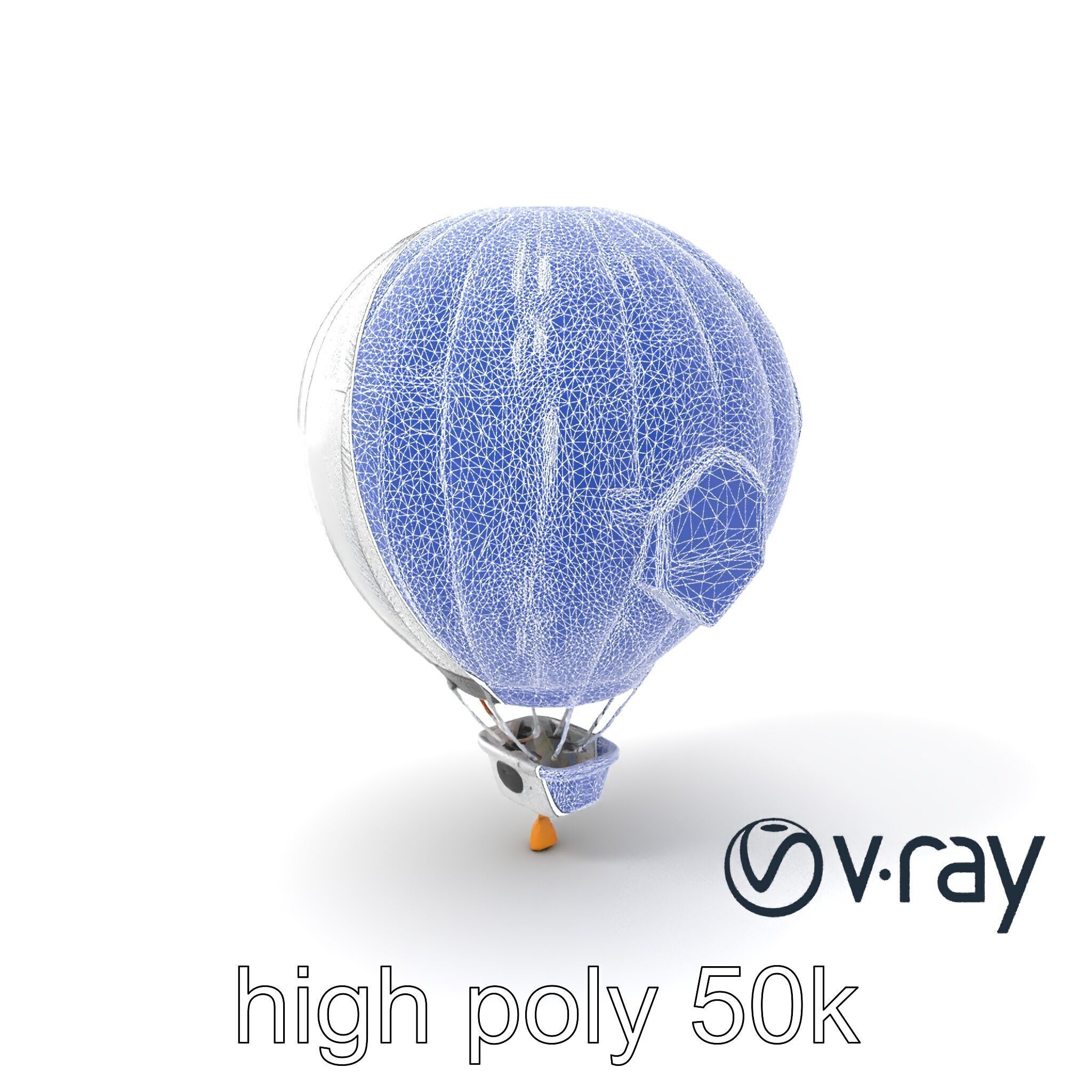 Futuristic Silver Balloon Holo Navigation model pack Low-poly 3D model_9