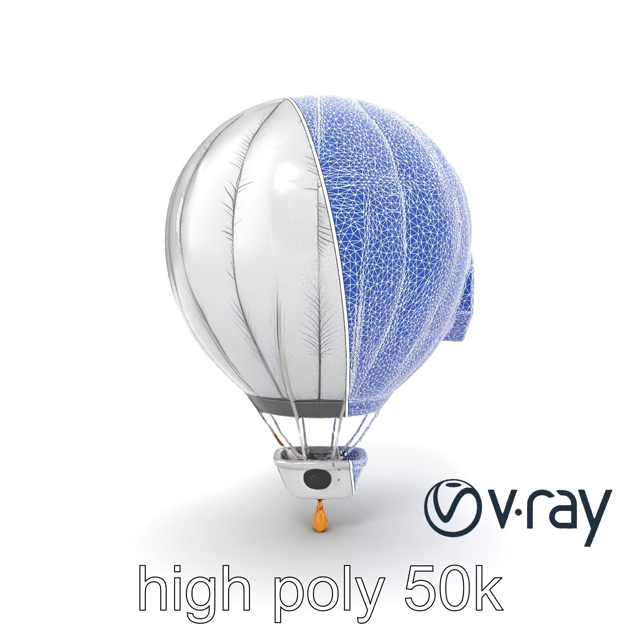 Futuristic Silver Balloon Holo Navigation model pack Low-poly 3D model_22