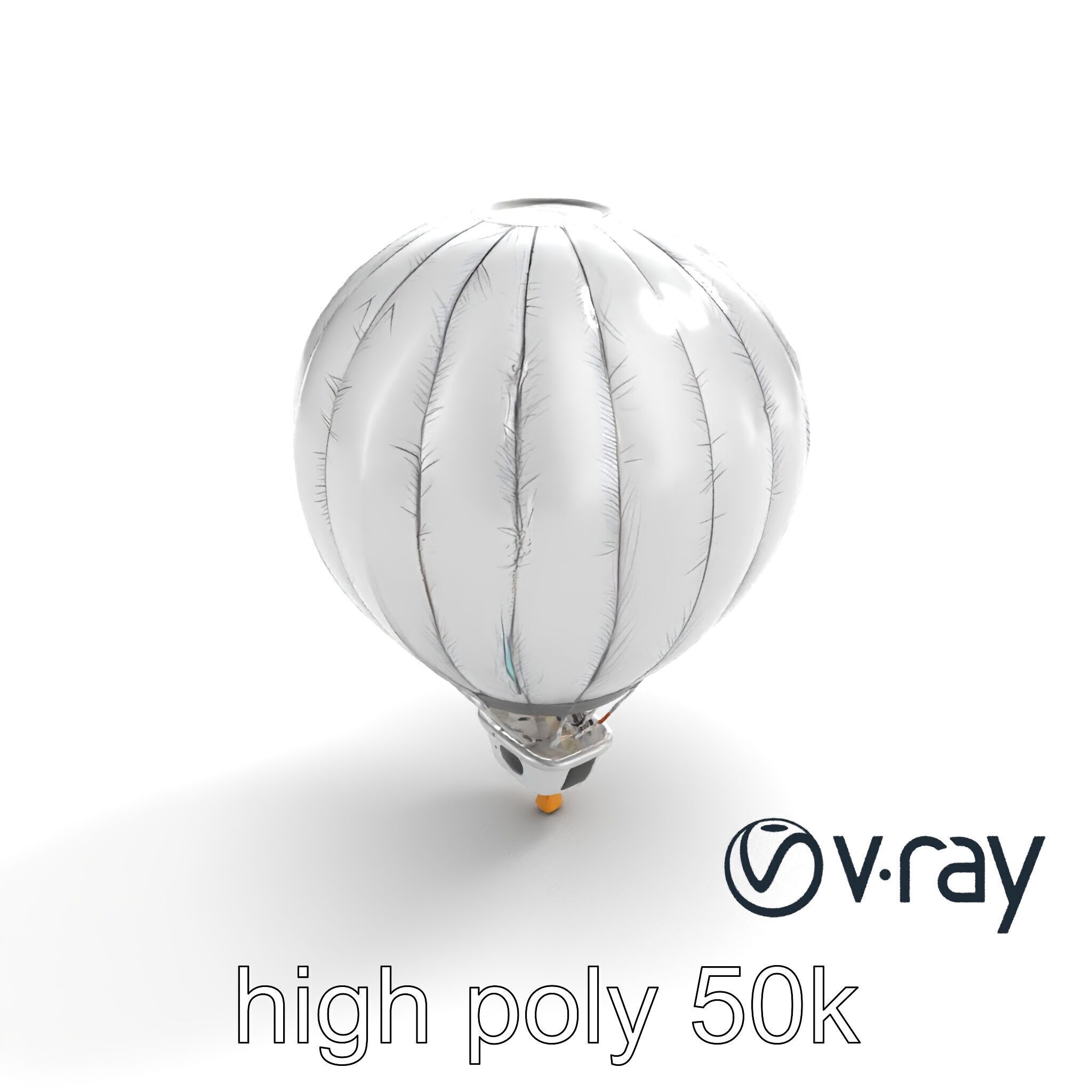 Futuristic Silver Balloon Holo Navigation model pack Low-poly 3D model_31