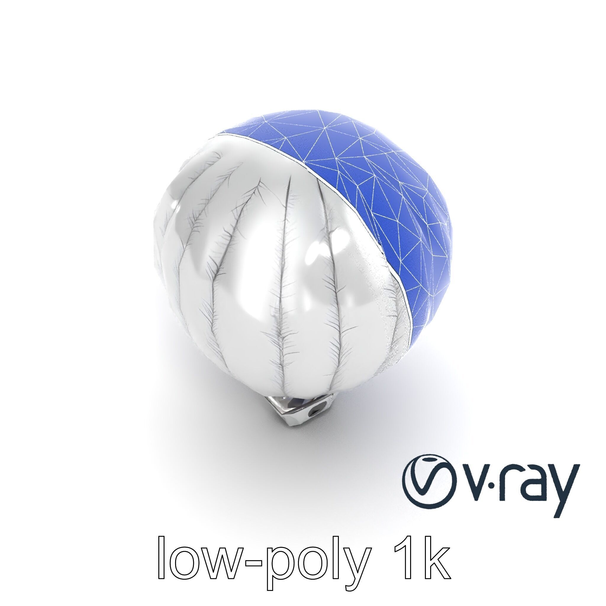 Futuristic Silver Balloon Holo Navigation model pack Low-poly 3D model_26