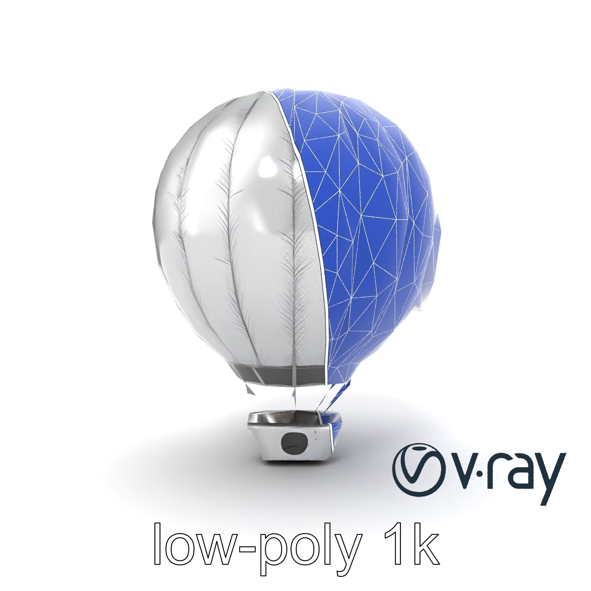 Futuristic Silver Balloon Holo Navigation model pack Low-poly 3D model_15