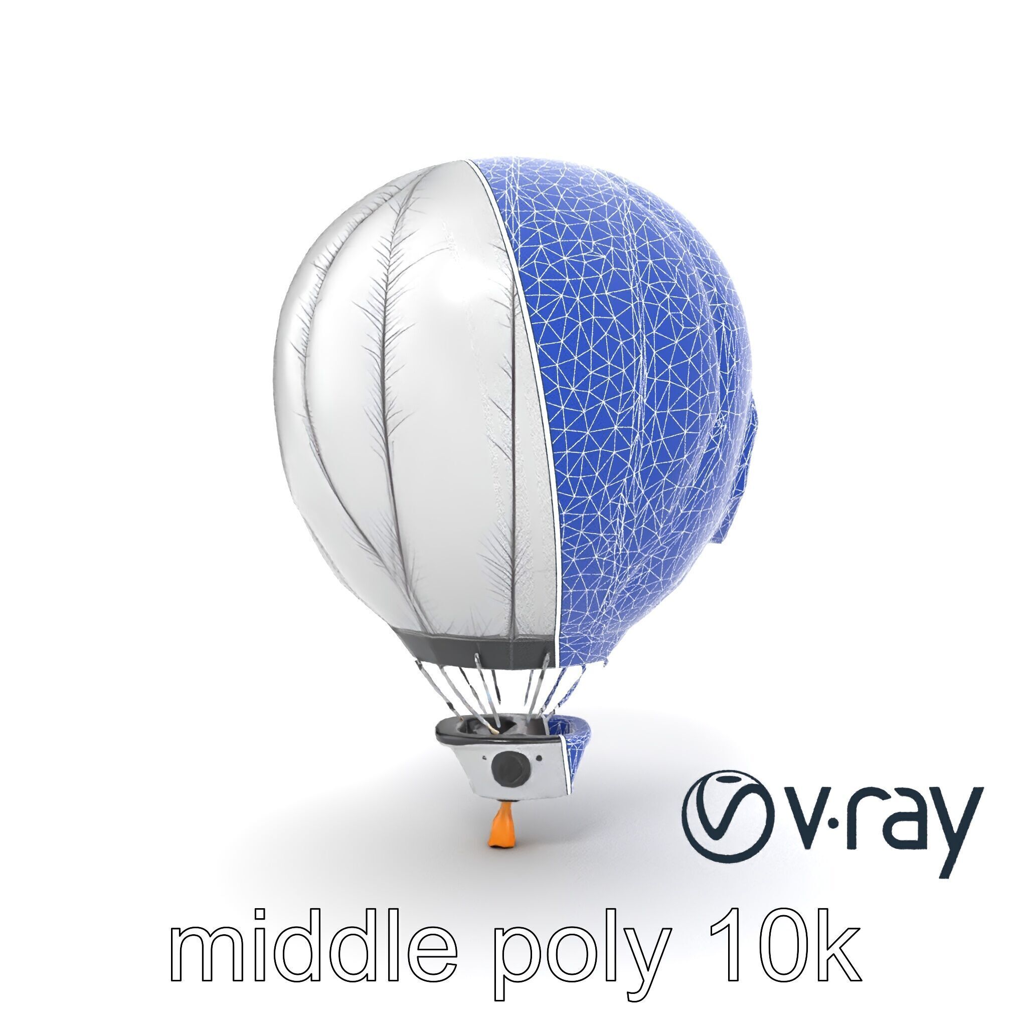 Futuristic Silver Balloon Holo Navigation model pack Low-poly 3D model_30
