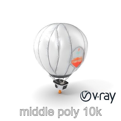 Futuristic Silver Balloon Holo Navigation model pack Low-poly 3D model