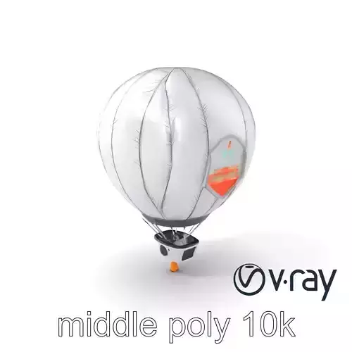 Futuristic Silver Balloon Holo Navigation model pack Low-poly 3D model