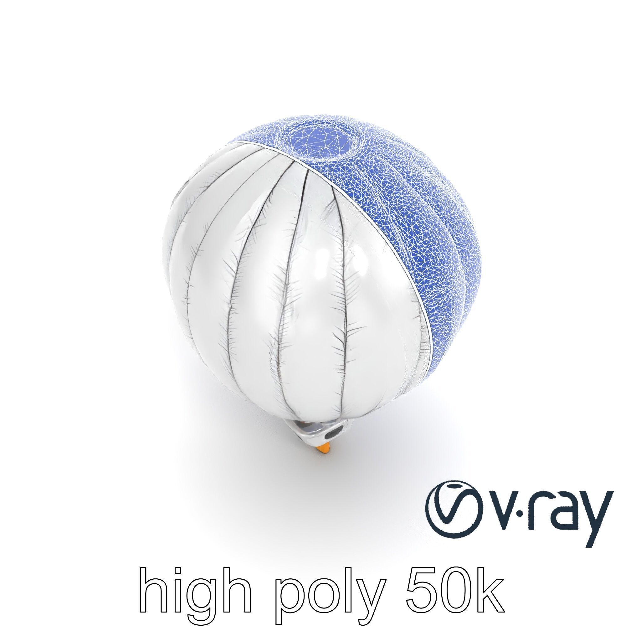 Futuristic Silver Balloon Holo Navigation model pack Low-poly 3D model_20