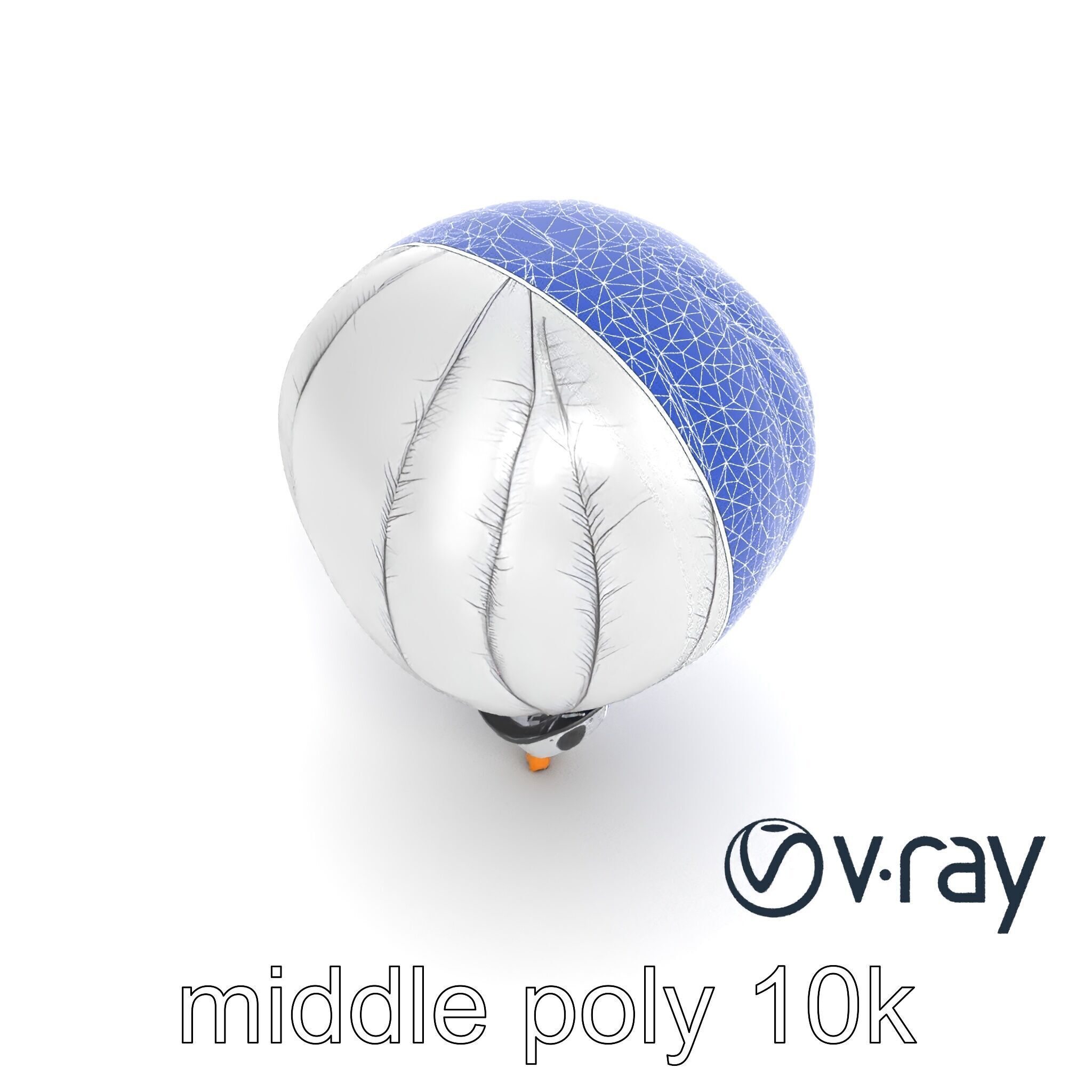 Futuristic Silver Balloon Holo Navigation model pack Low-poly 3D model_21