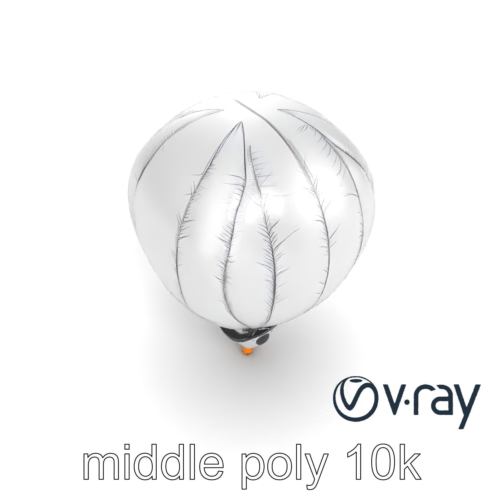Futuristic Silver Balloon Holo Navigation model pack Low-poly 3D model_7