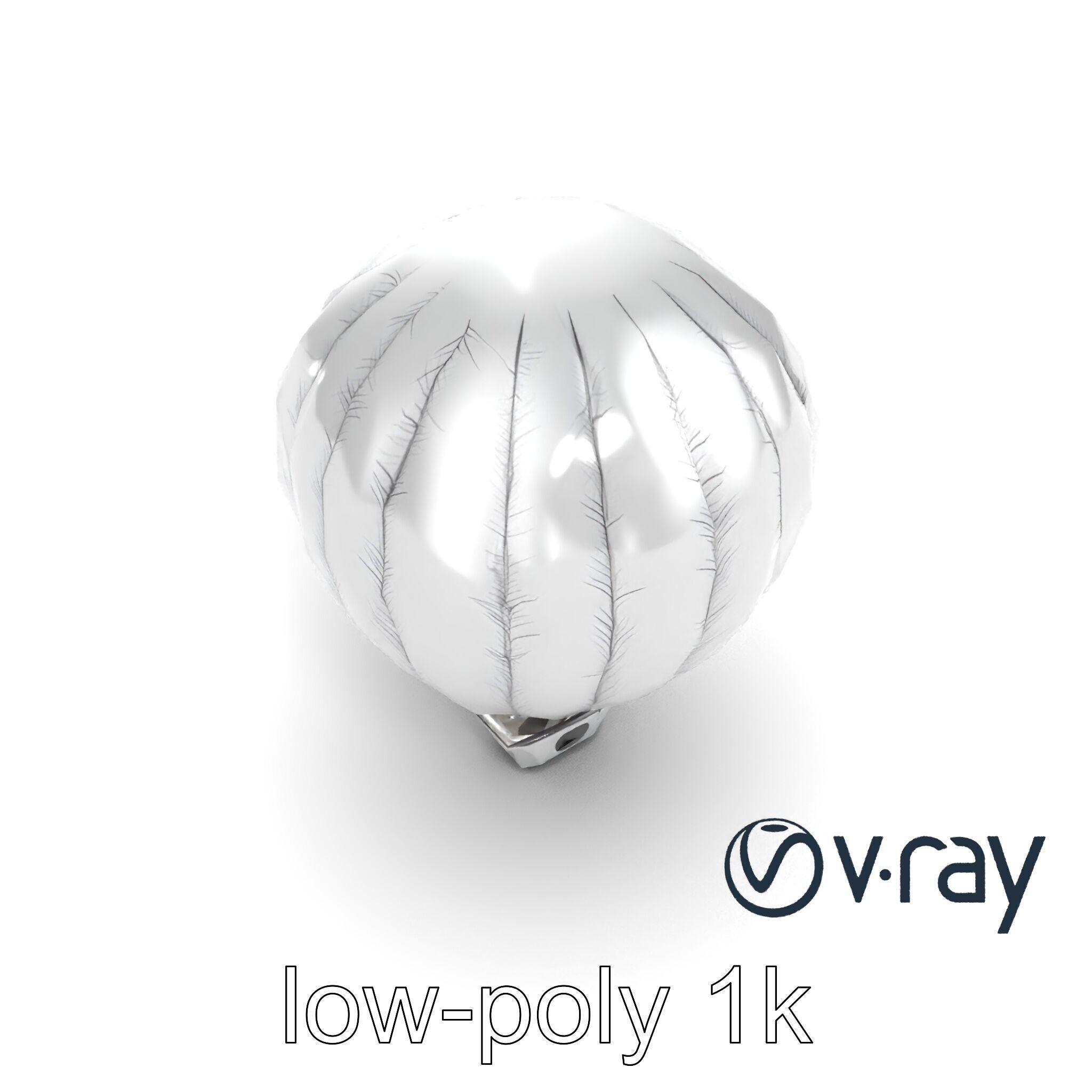 Futuristic Silver Balloon Holo Navigation model pack Low-poly 3D model_11