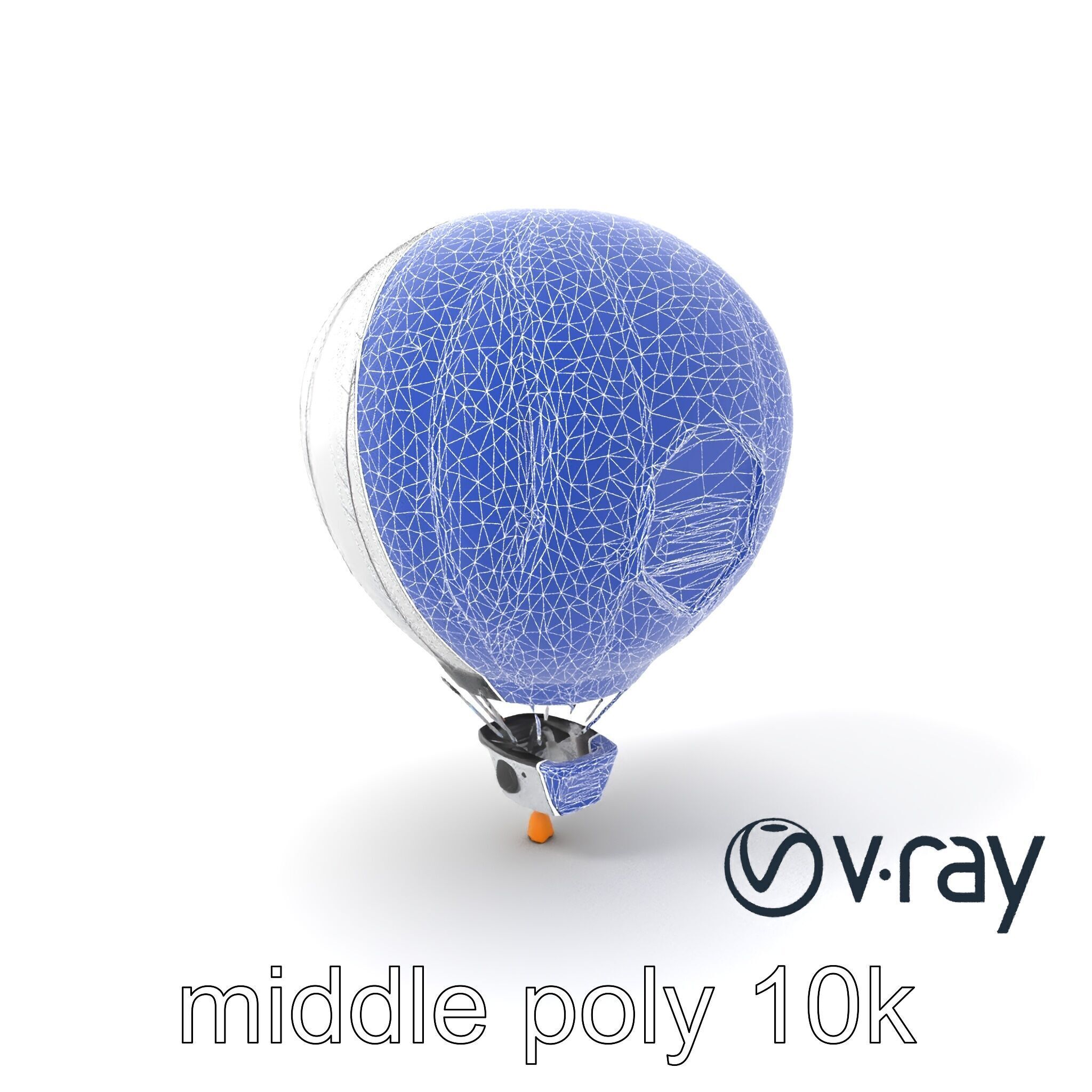 Futuristic Silver Balloon Holo Navigation model pack Low-poly 3D model_24