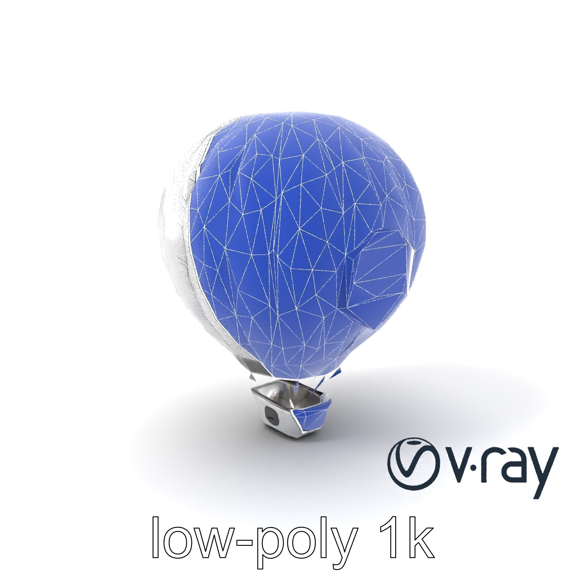 Futuristic Silver Balloon Holo Navigation model pack Low-poly 3D model_5