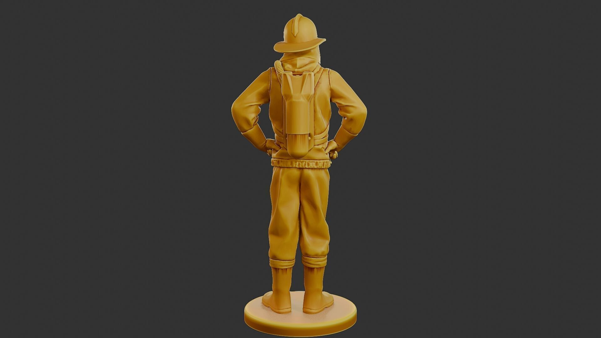 Czechoslovakian firefighter 90s 001 3D print model_6