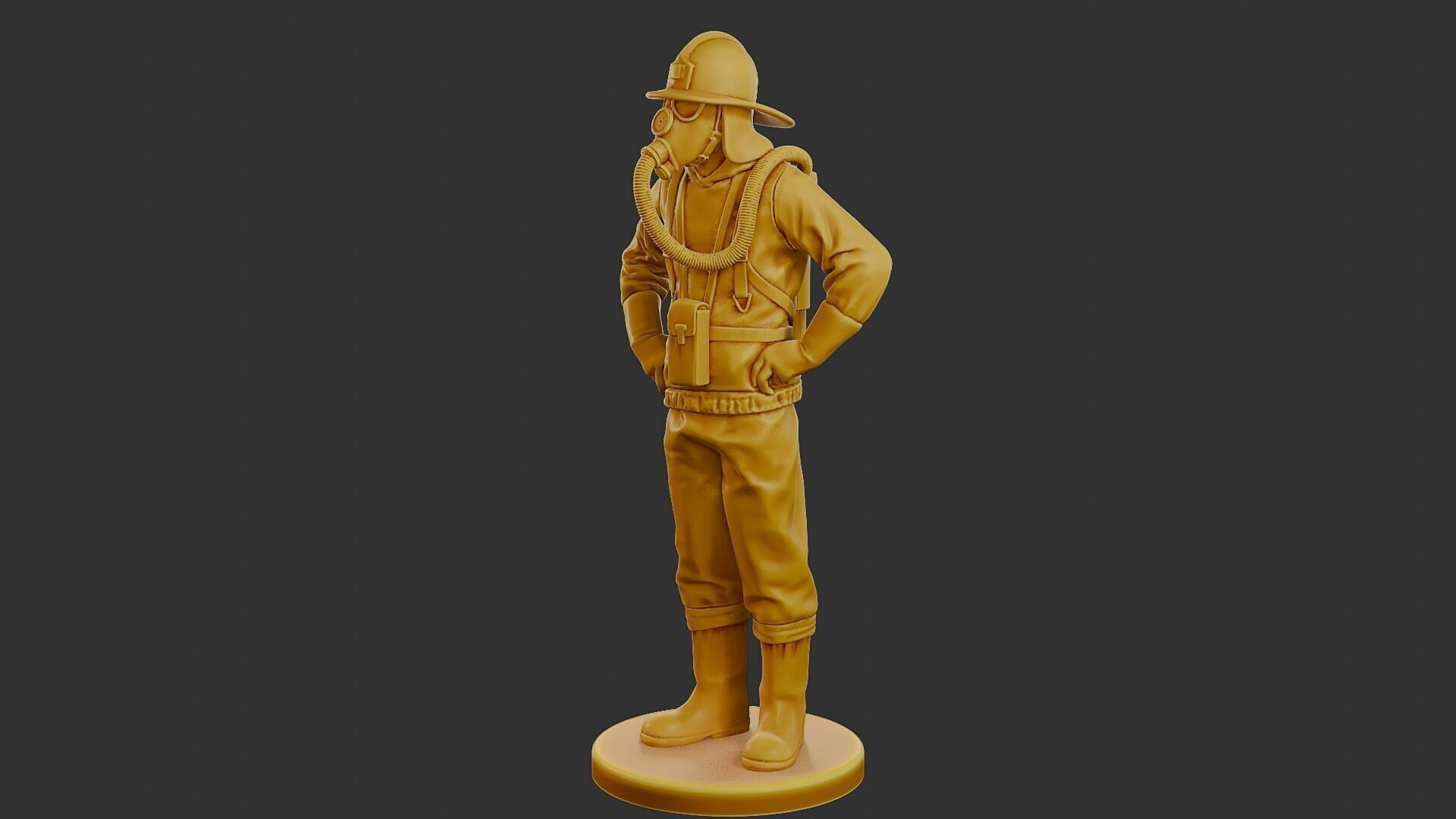 Czechoslovakian firefighter 90s 001 3D print model_2
