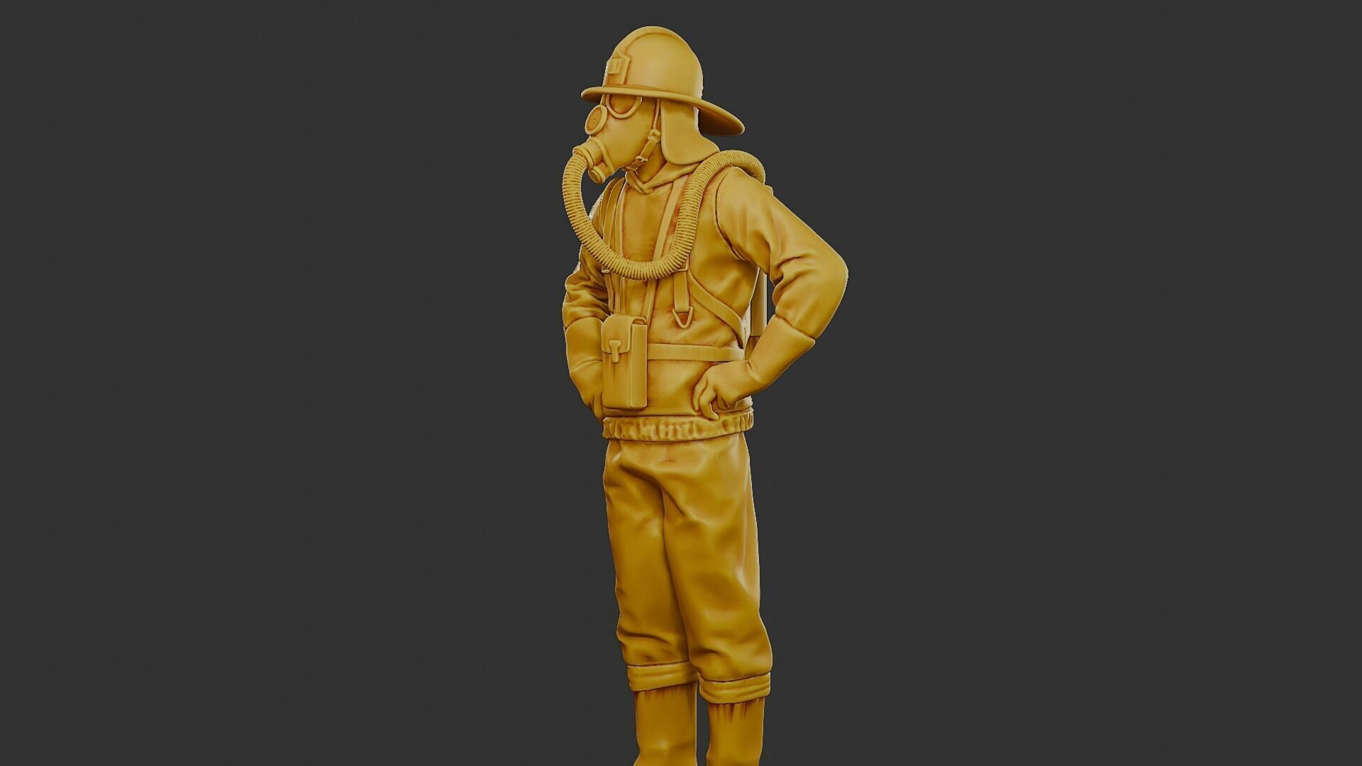 Czechoslovakian firefighter 90s 001 3D print model_27