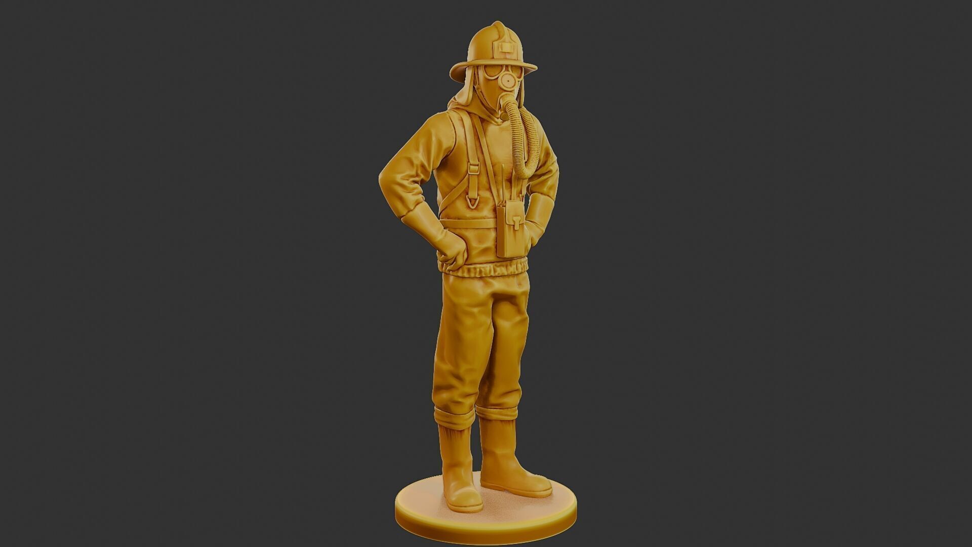 Czechoslovakian firefighter 90s 001 3D print model_10