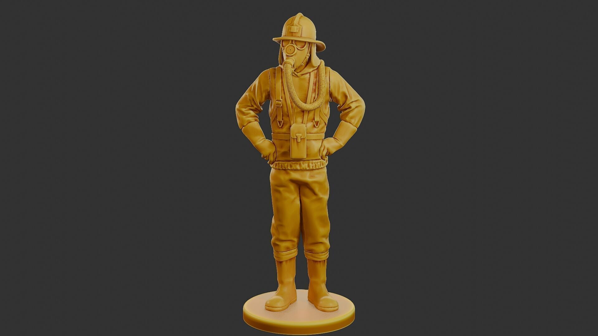Czechoslovakian firefighter 90s 001 3D print model_1