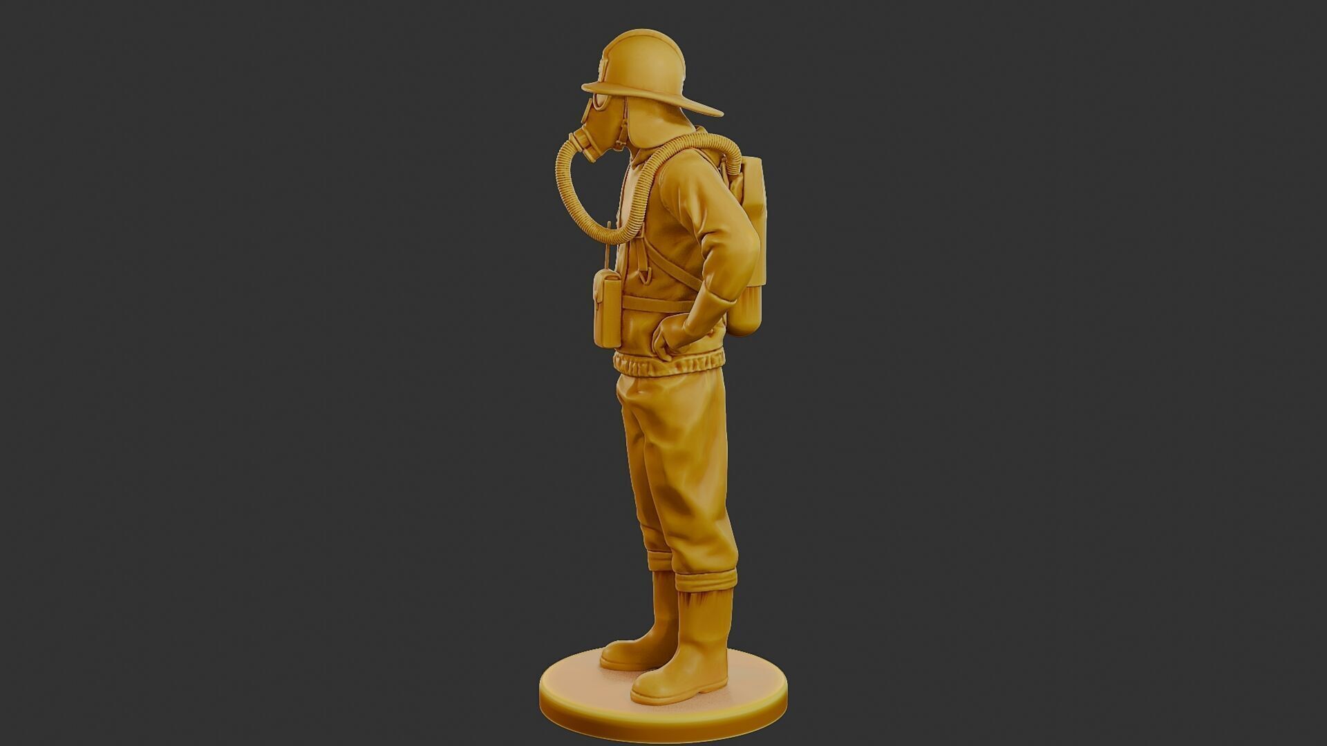Czechoslovakian firefighter 90s 001 3D print model_3