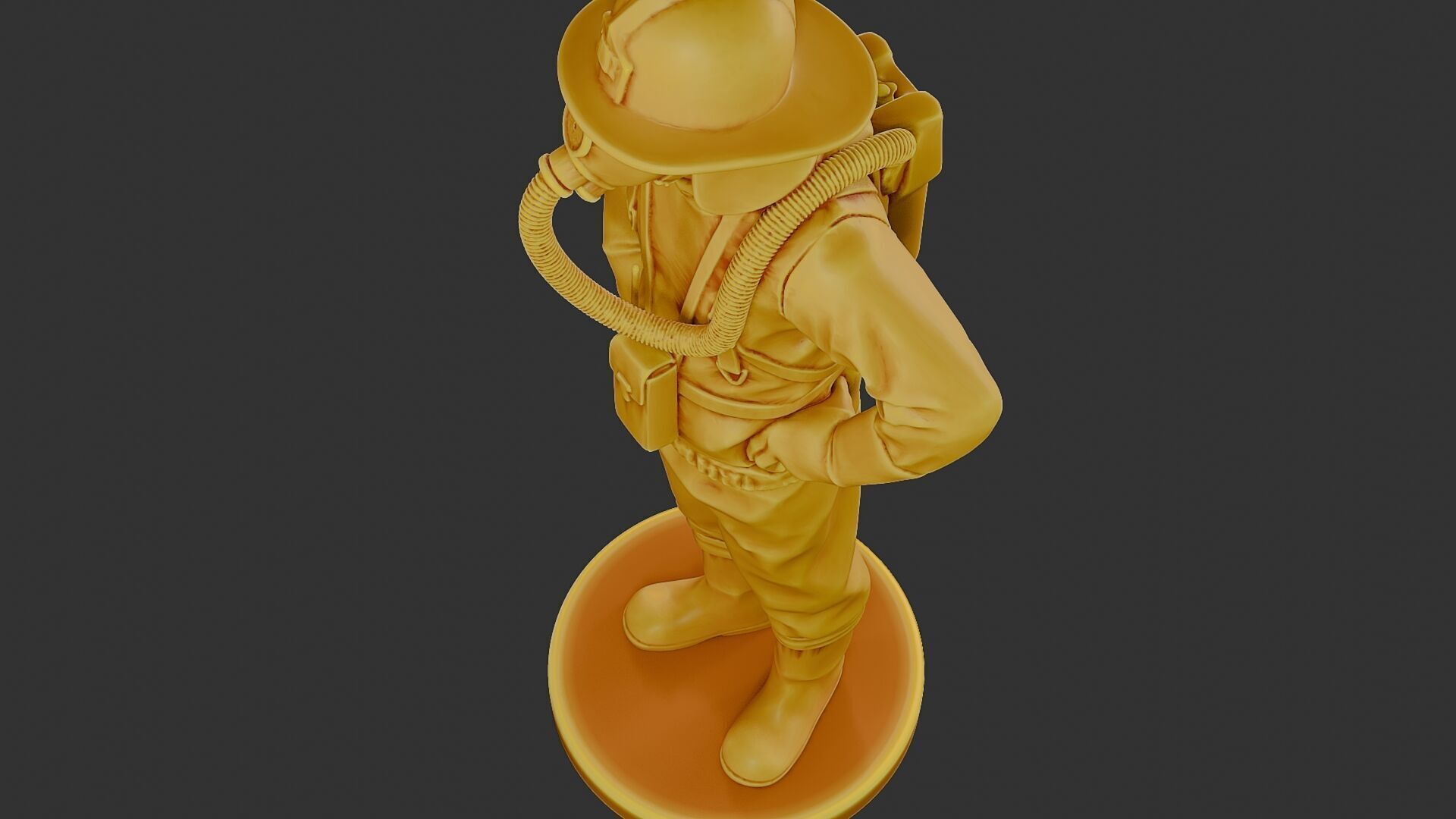 Czechoslovakian firefighter 90s 001 3D print model_16