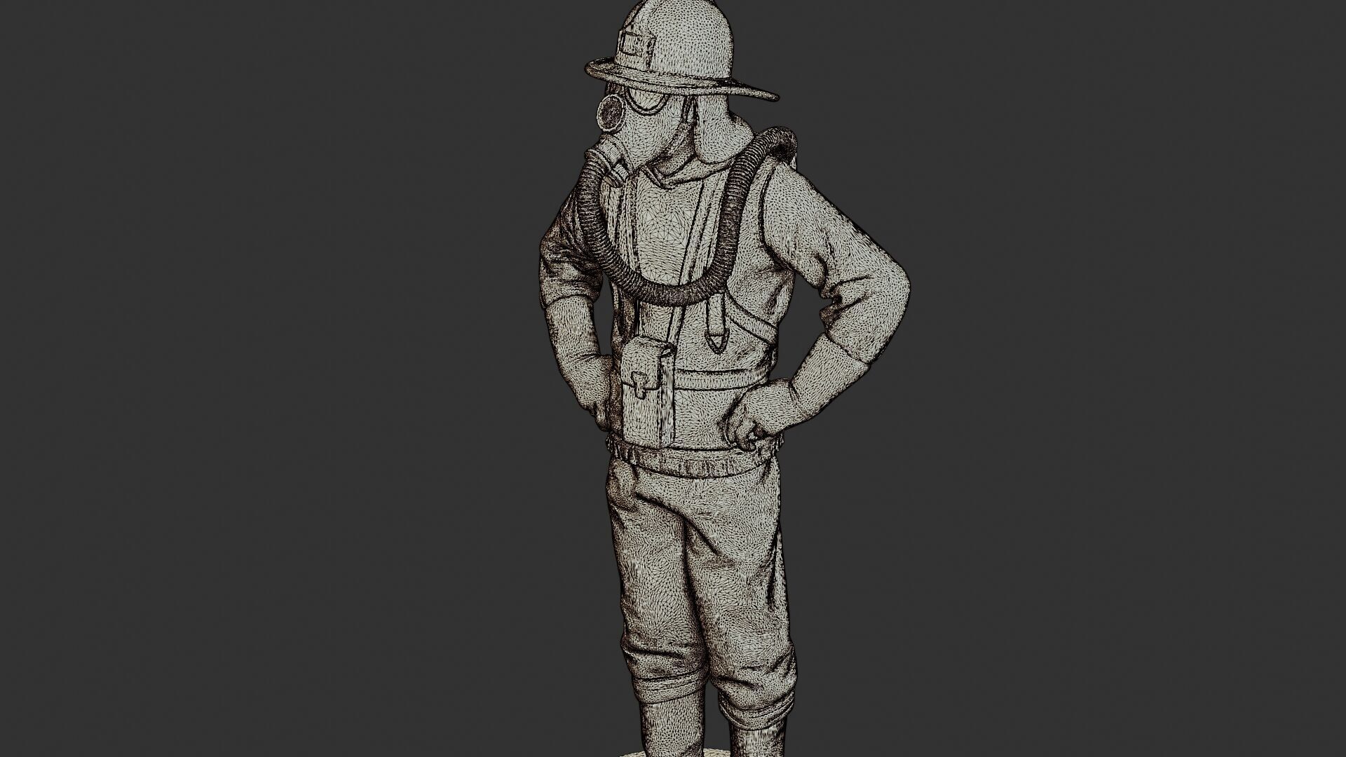 Czechoslovakian firefighter 90s 001 3D print model_12
