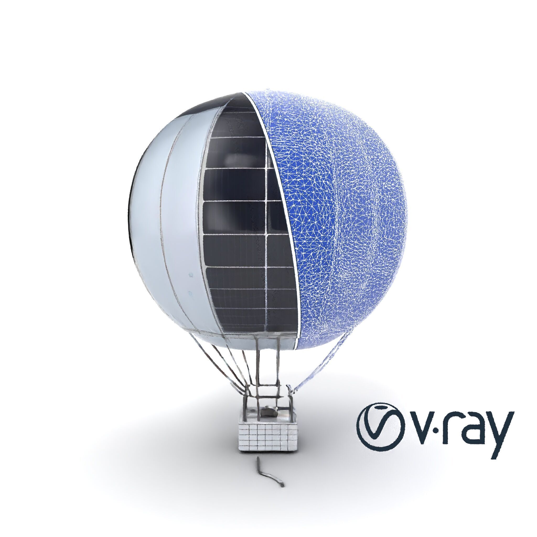 Futuristic Solar-Powered Balloon model pack Low-poly 3D model_31