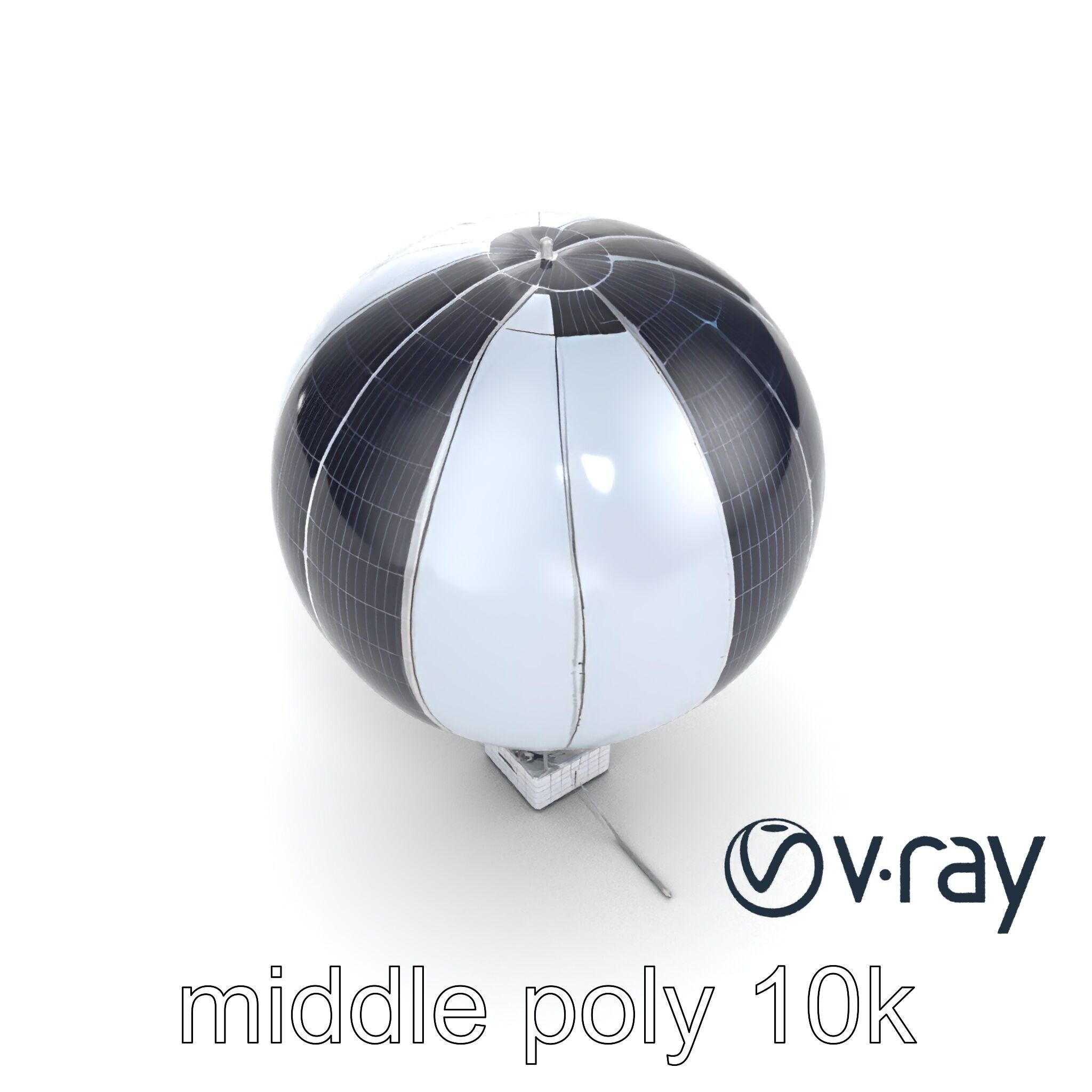 Futuristic Solar-Powered Balloon model pack Low-poly 3D model_7