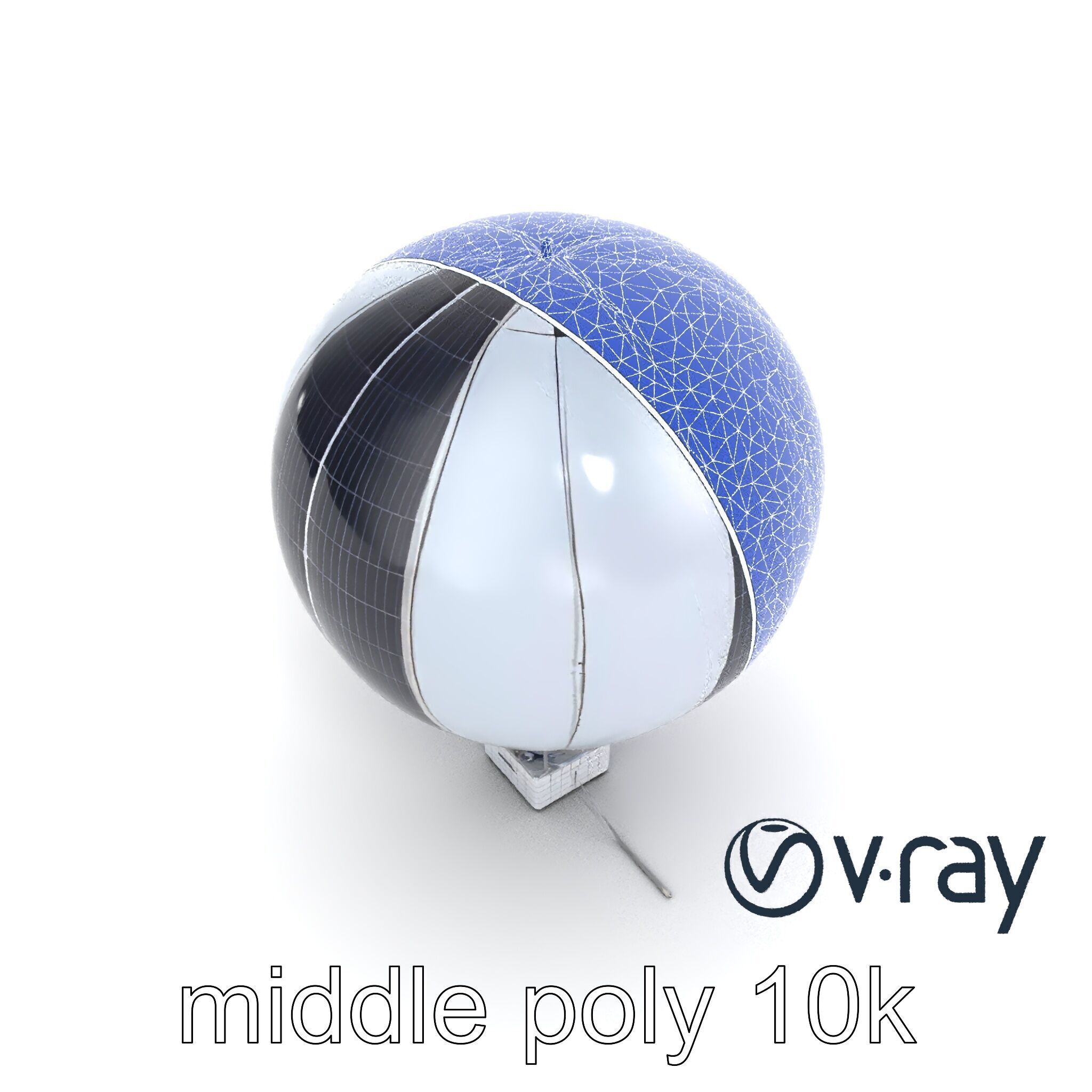 Futuristic Solar-Powered Balloon model pack Low-poly 3D model_13