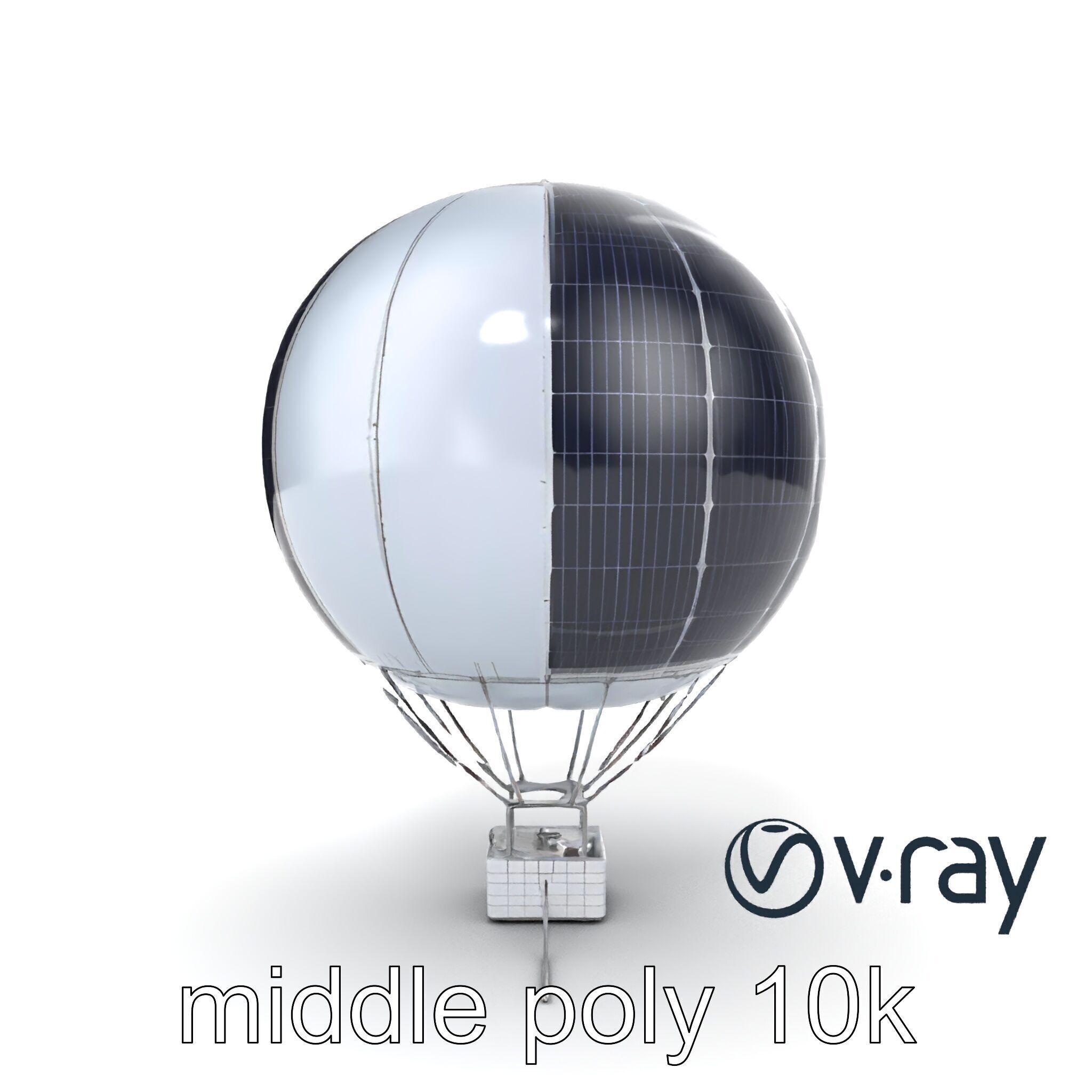Futuristic Solar-Powered Balloon model pack Low-poly 3D model_29