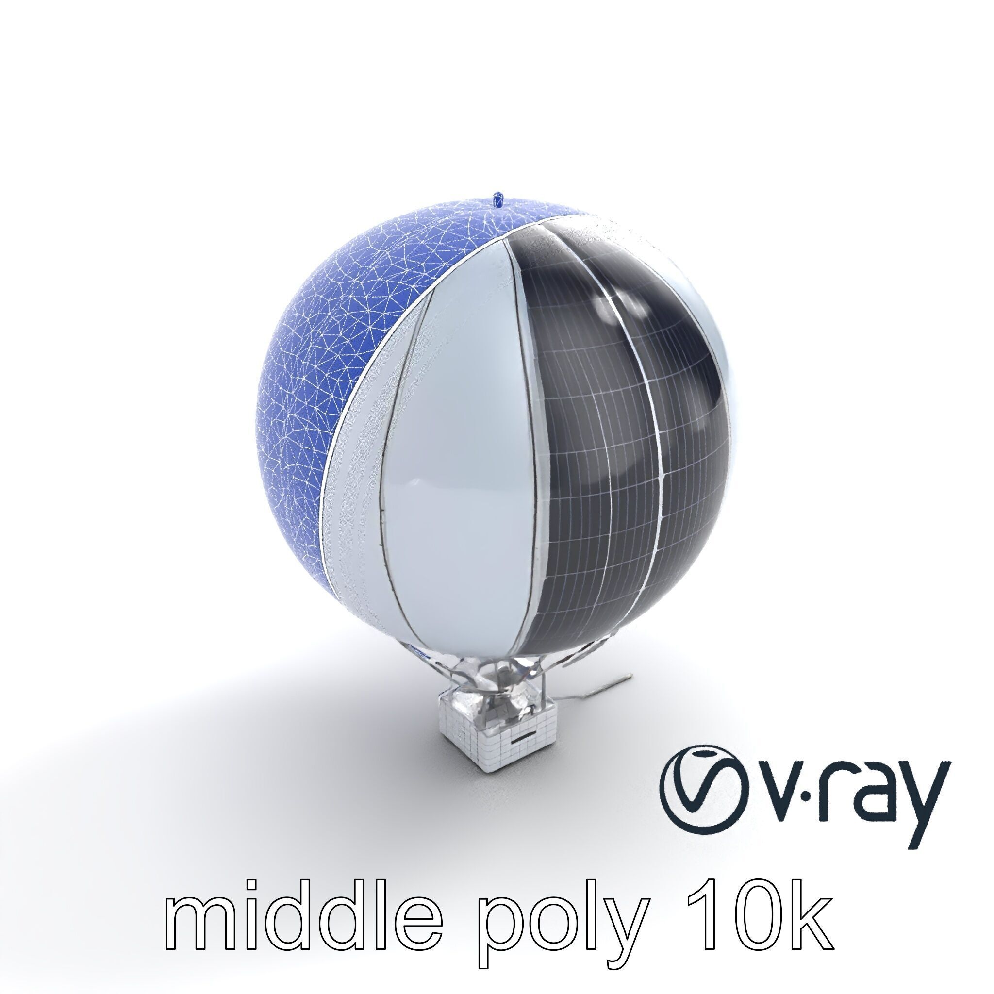 Futuristic Solar-Powered Balloon model pack Low-poly 3D model_23