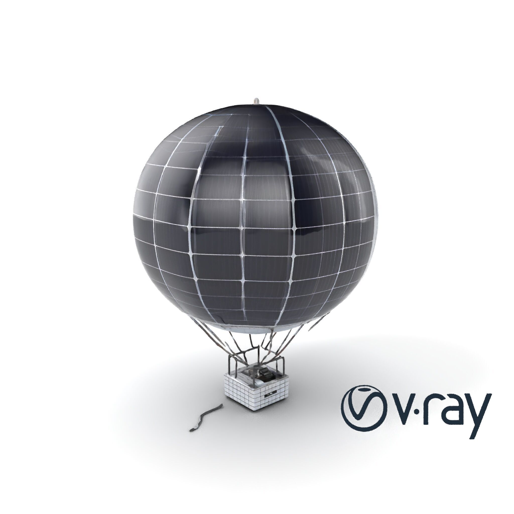 Futuristic Solar-Powered Balloon model pack Low-poly 3D model_6