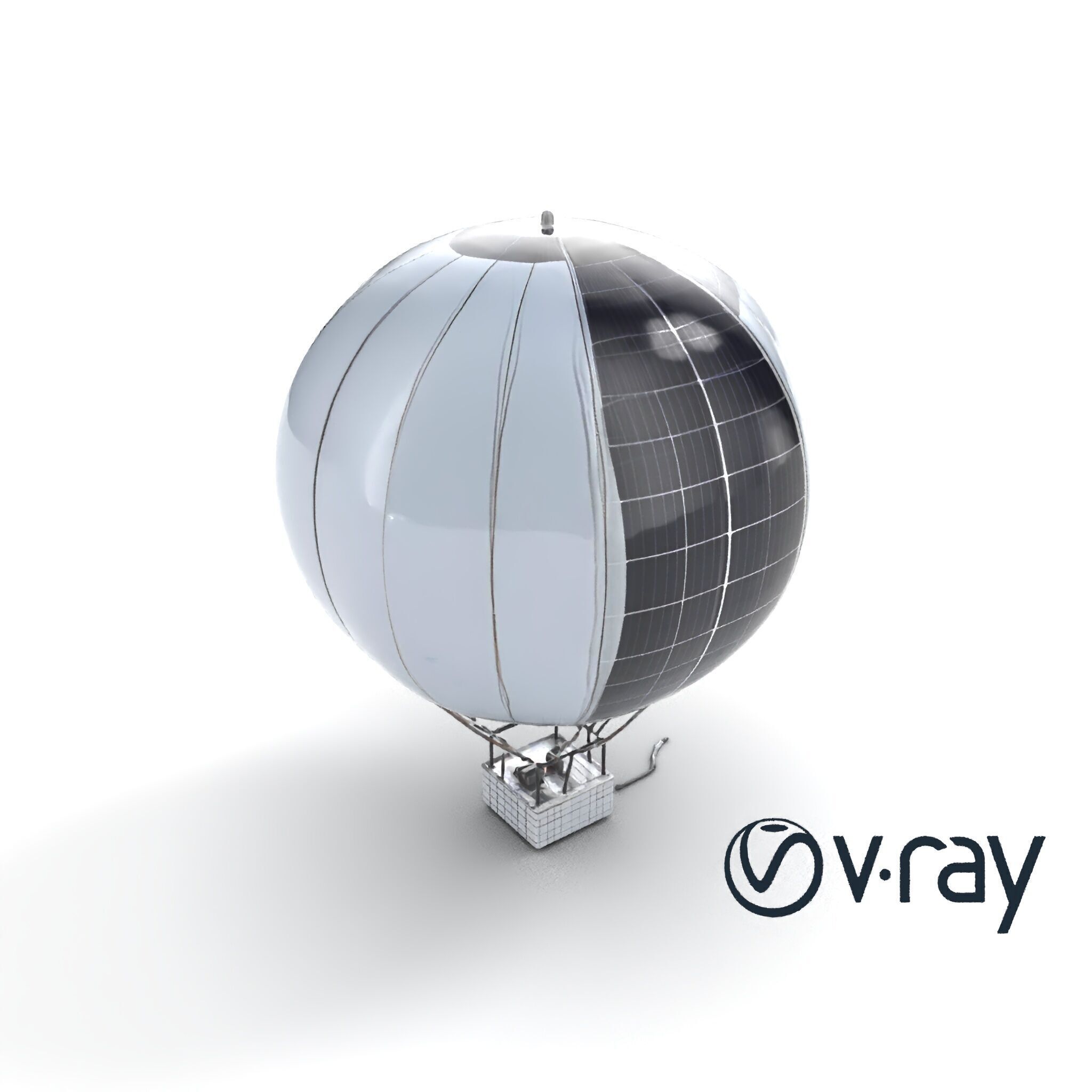 Futuristic Solar-Powered Balloon model pack Low-poly 3D model_9