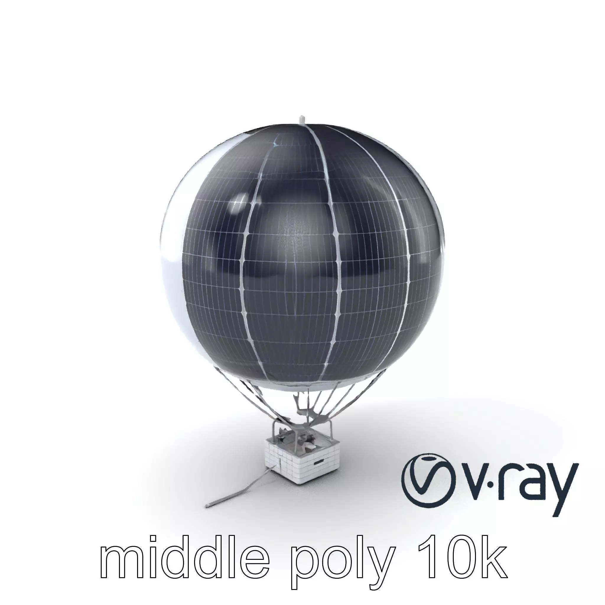 Futuristic Solar-Powered Balloon model pack Low-poly 3D model_0