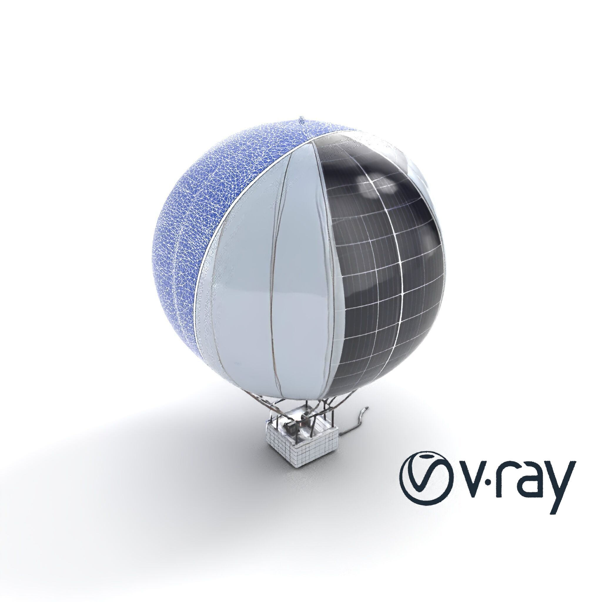 Futuristic Solar-Powered Balloon model pack Low-poly 3D model_28