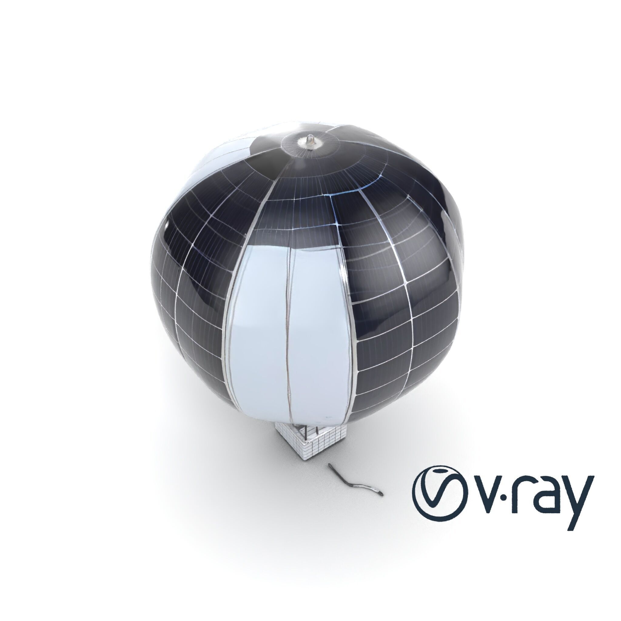 Futuristic Solar-Powered Balloon model pack Low-poly 3D model_15