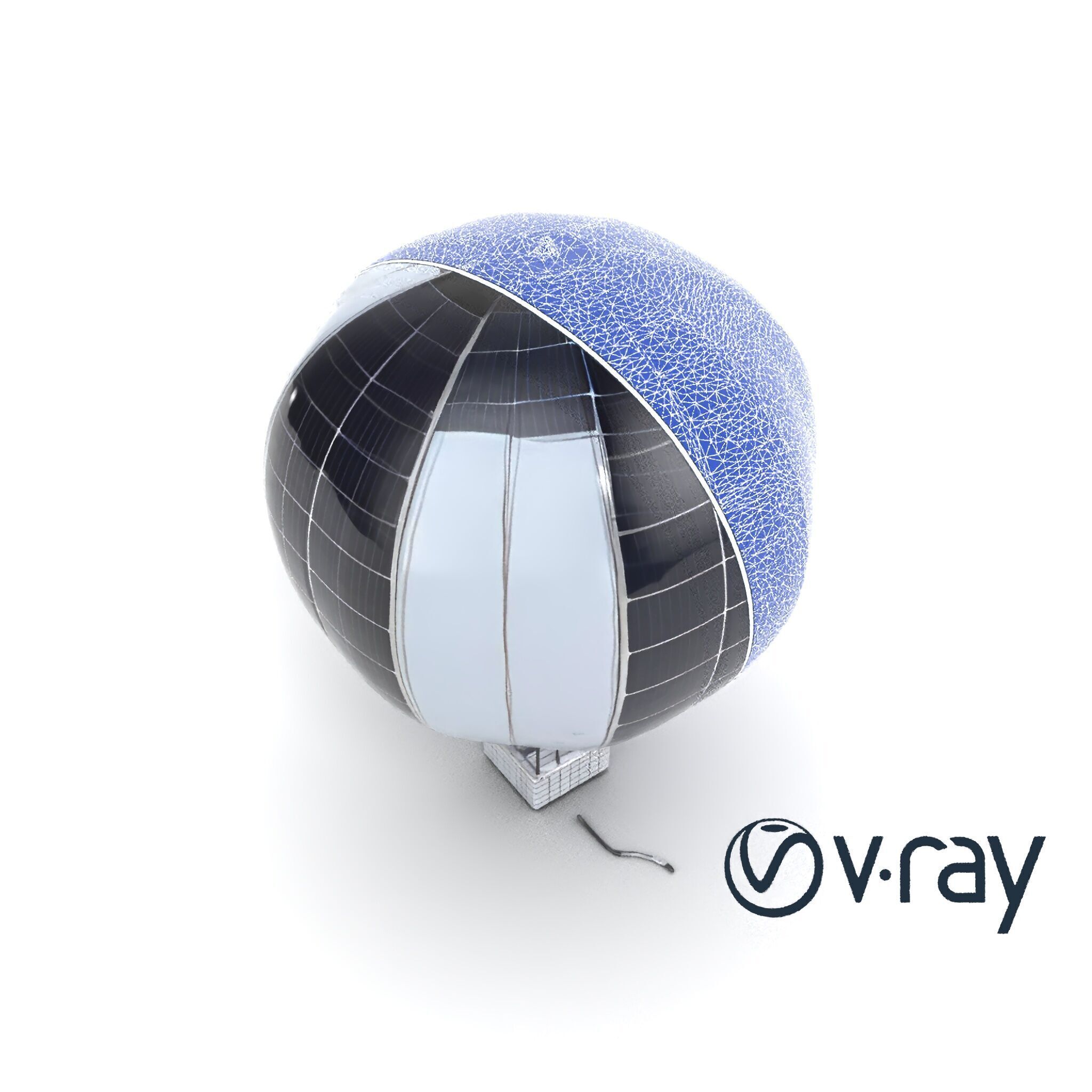 Futuristic Solar-Powered Balloon model pack Low-poly 3D model_14