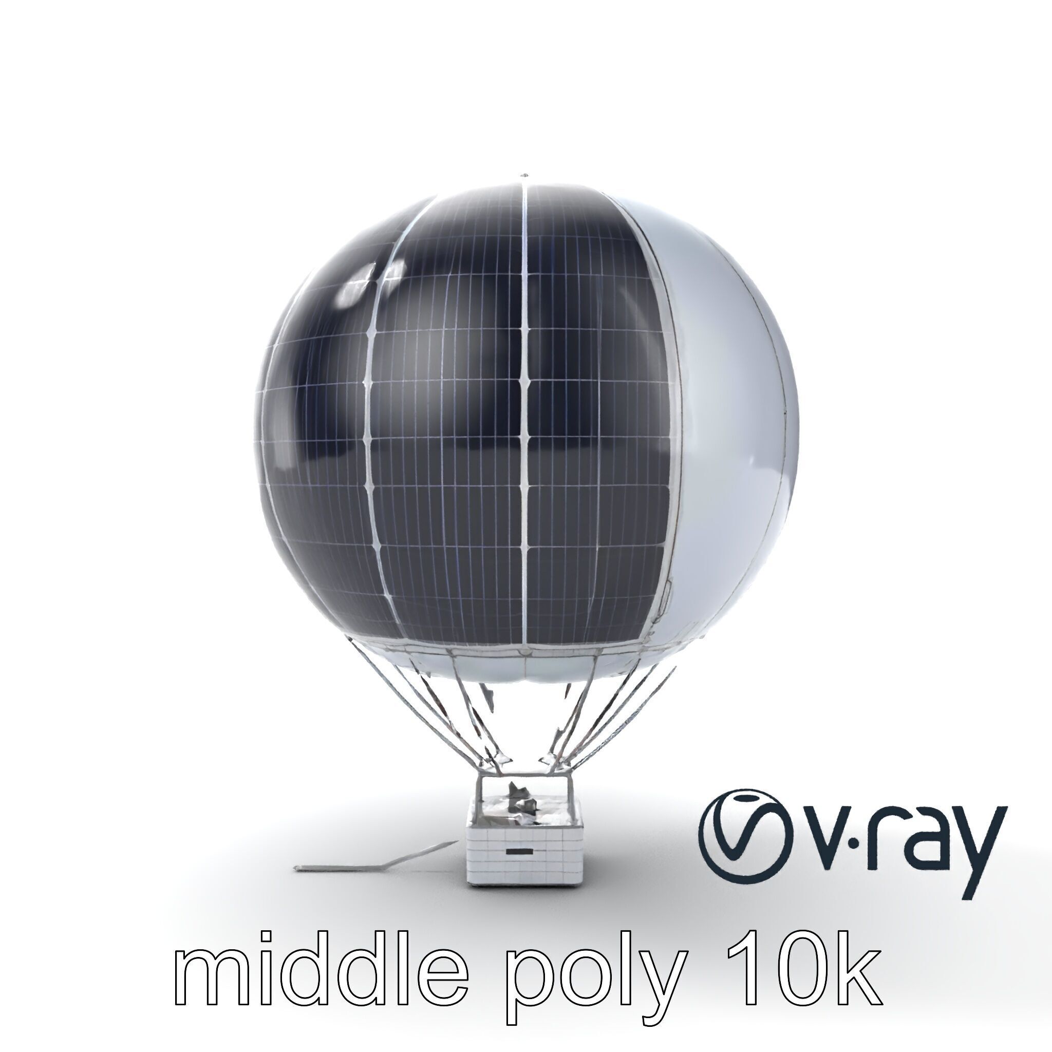 Futuristic Solar-Powered Balloon model pack Low-poly 3D model_20