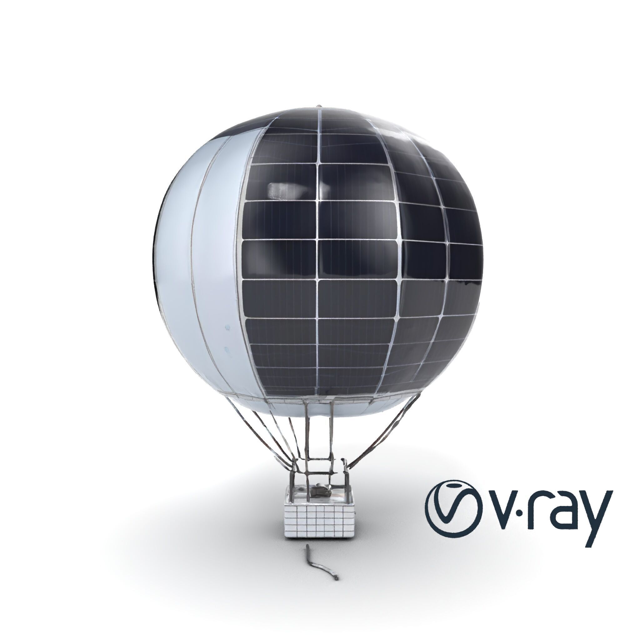 Futuristic Solar-Powered Balloon model pack Low-poly 3D model_24