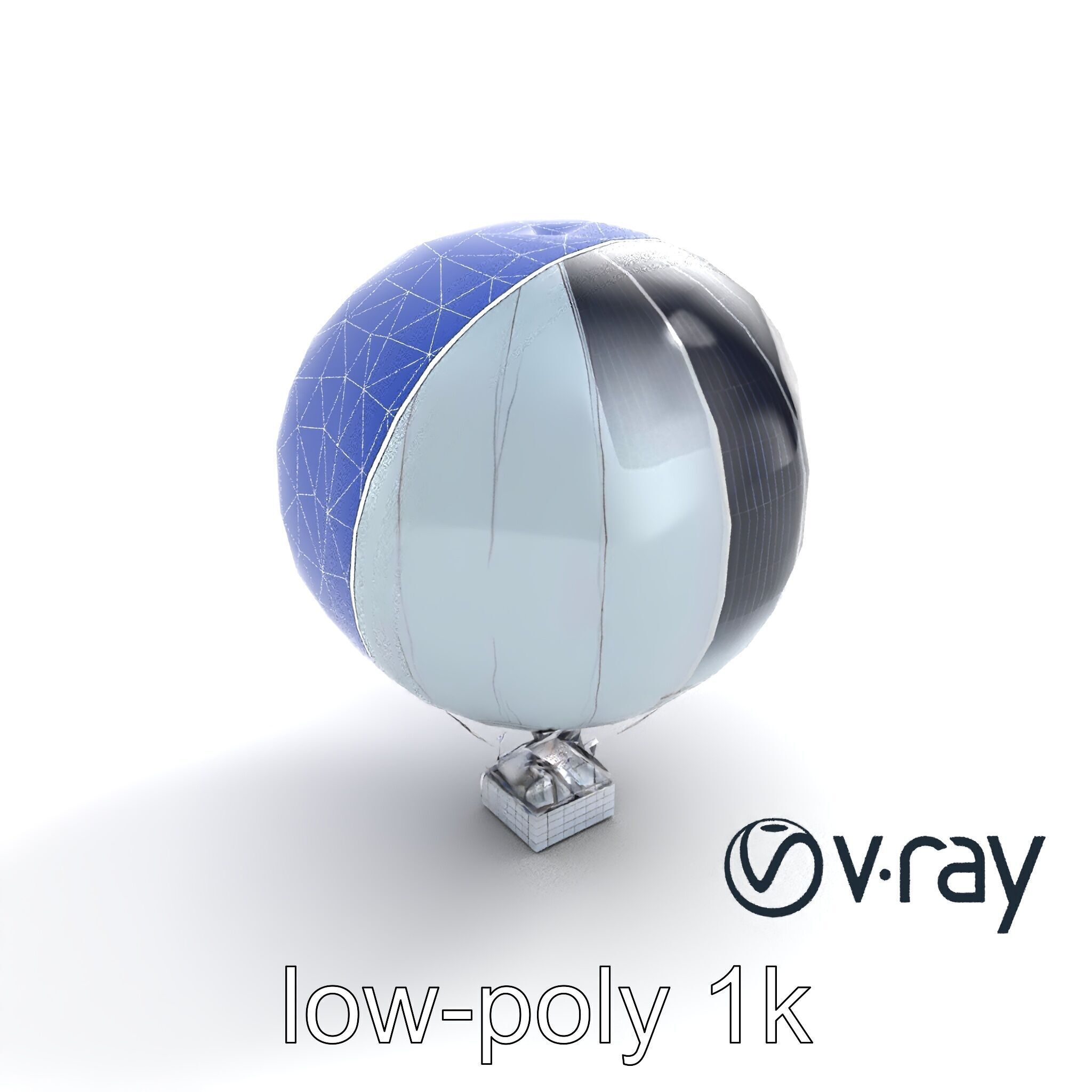 Futuristic Solar-Powered Balloon model pack Low-poly 3D model_19